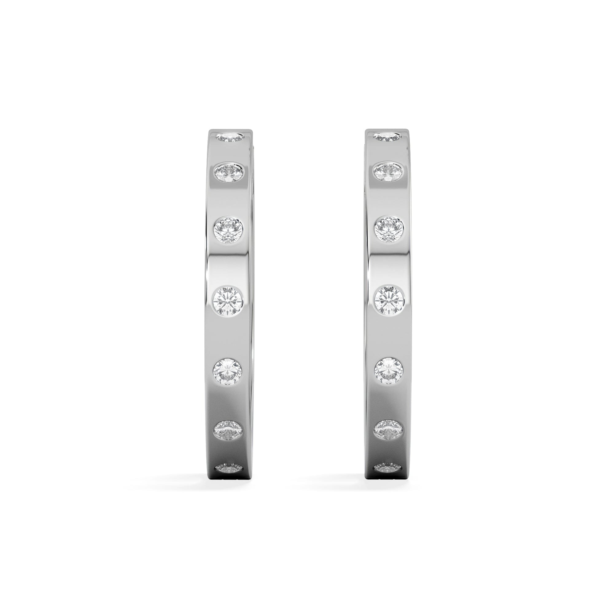 Diamond Élan 0.15ct Lab Diamond Hoop Earrings in Stering Silver