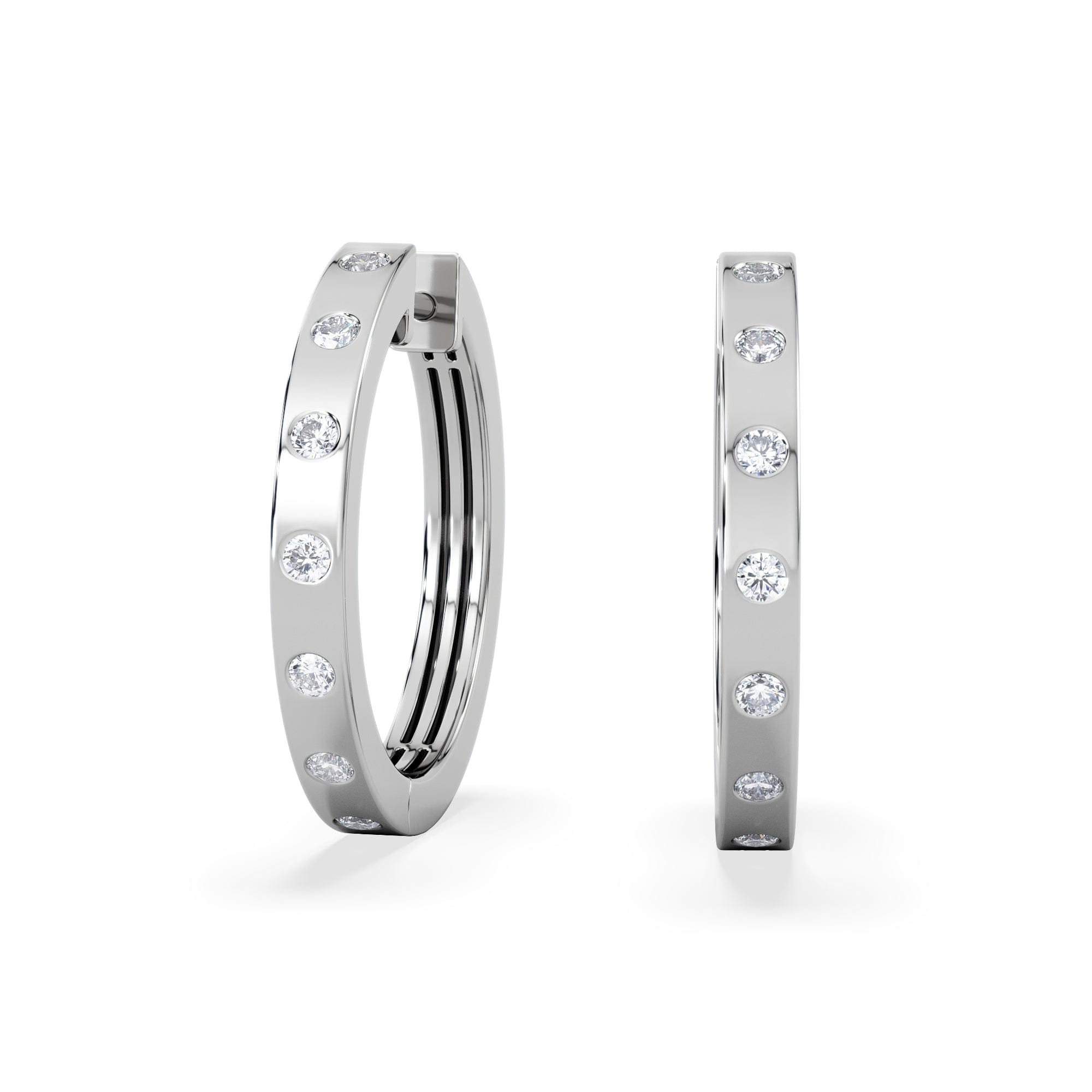 Diamond Élan 0.15ct Lab Diamond Hoop Earrings in Stering Silver