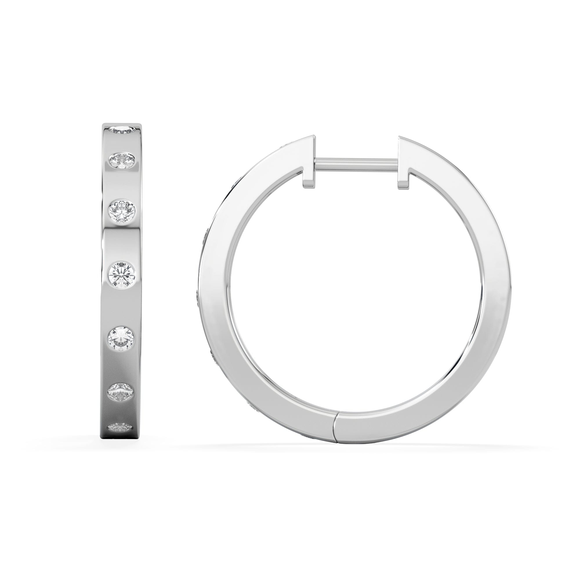 Diamond Élan 0.15ct Lab Diamond Hoop Earrings in Stering Silver