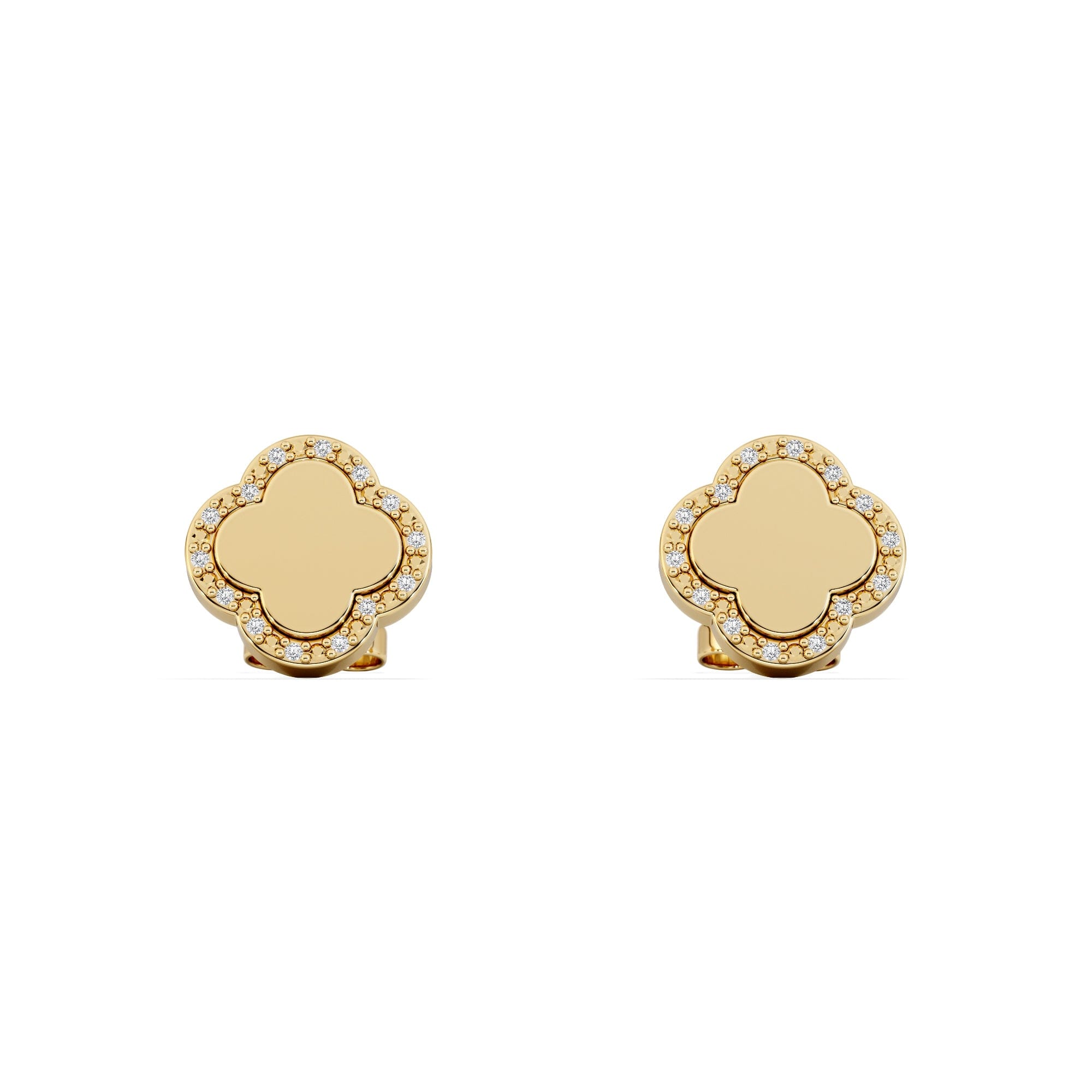 Diamond Florence 0.08ct Lab Diamond Halo Stud Earrings in 18K Gold Vermeil