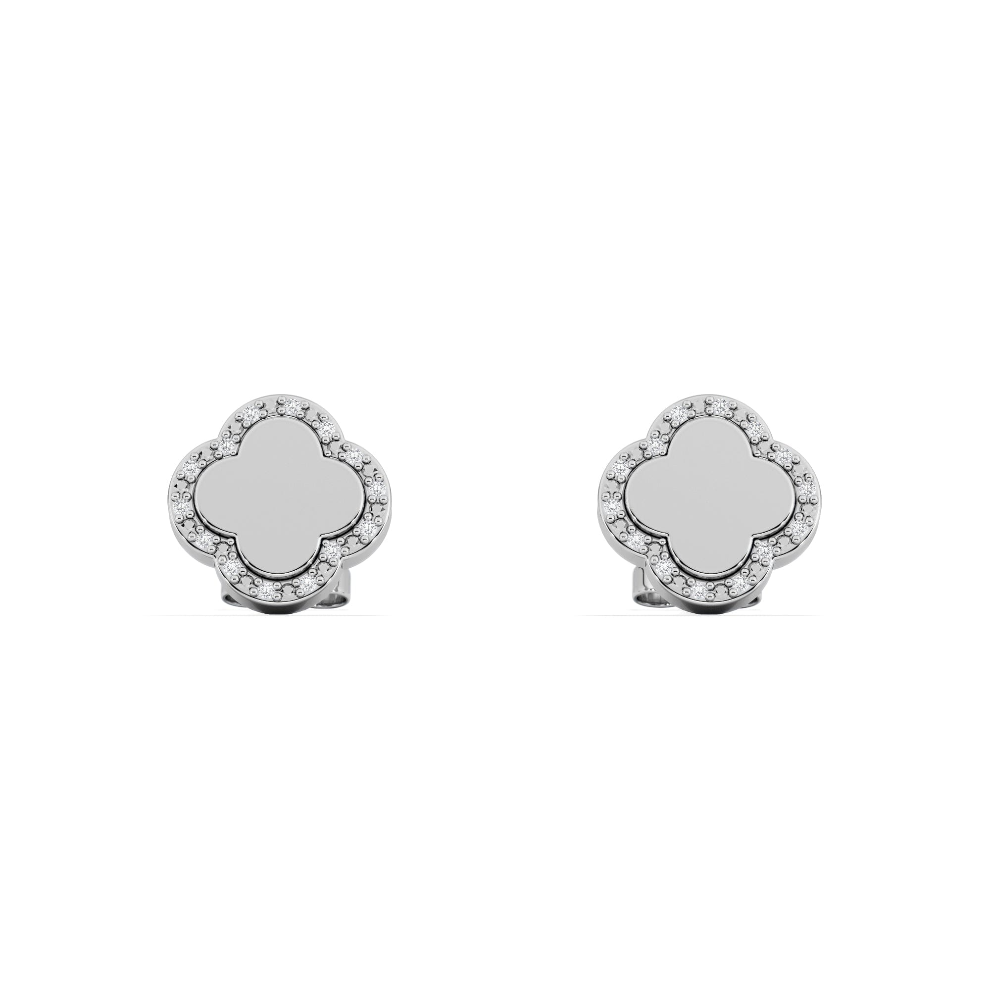 Diamond Florence 0.08ct Lab Diamond Halo Stud Earrings in Sterling Silver