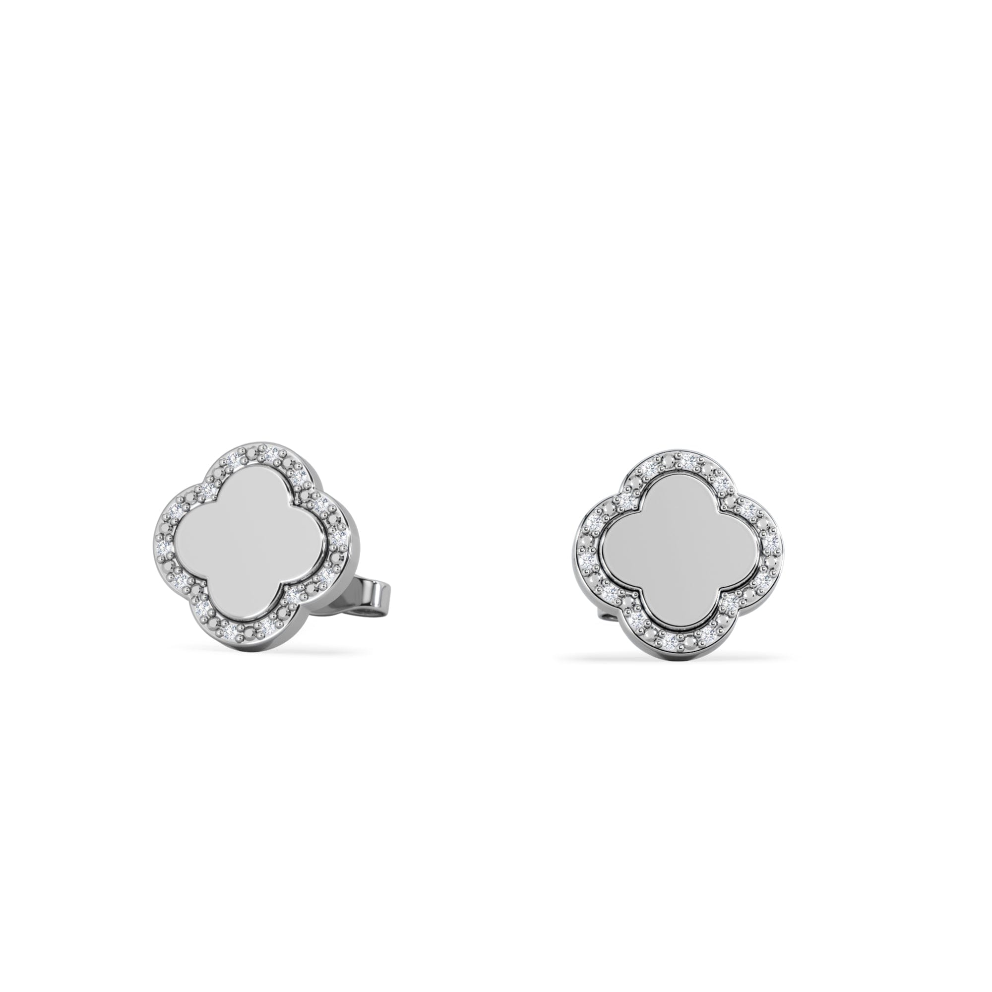 Diamond Florence 0.08ct Lab Diamond Halo Stud Earrings in Sterling Silver