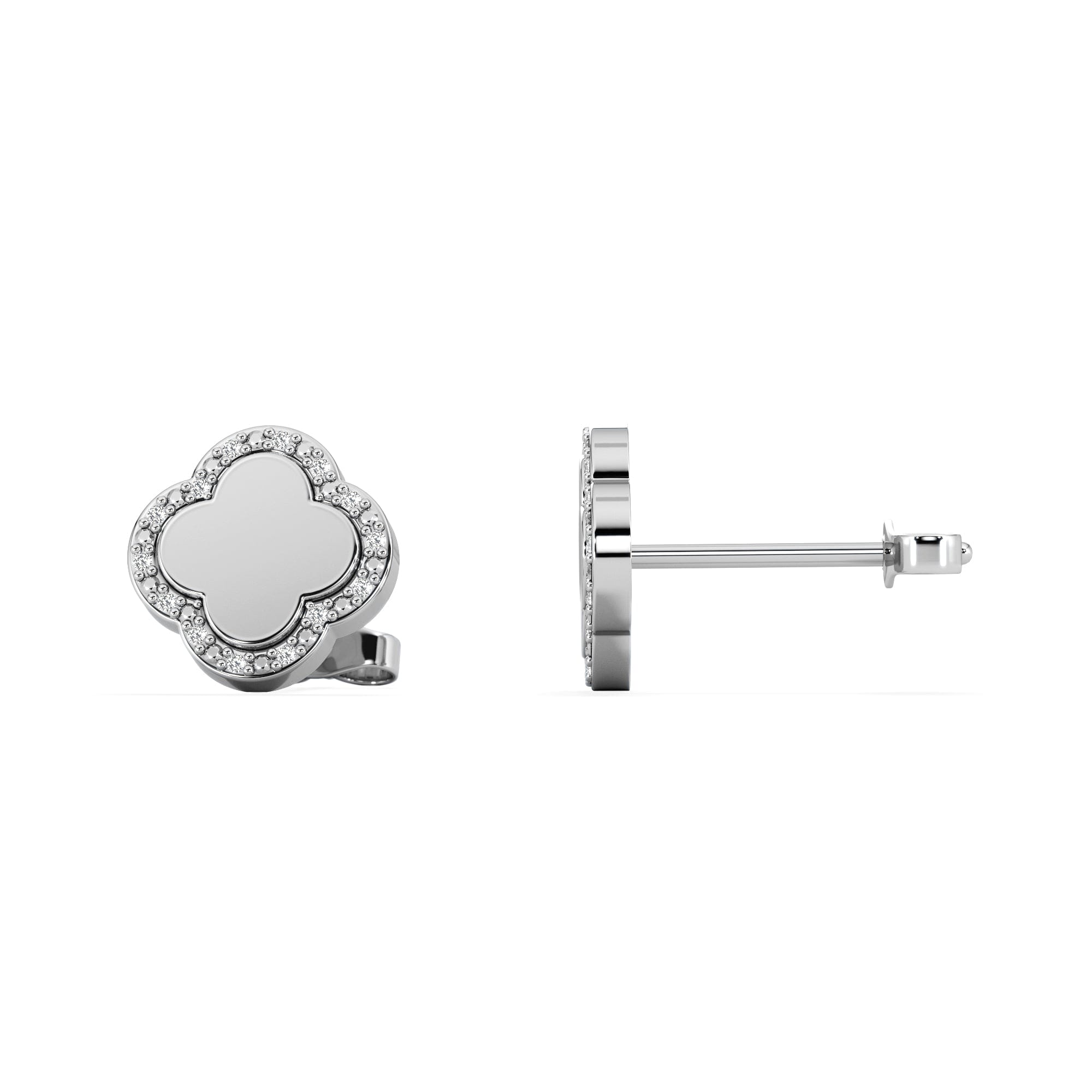 Diamond Florence 0.08ct Lab Diamond Halo Stud Earrings in Sterling Silver