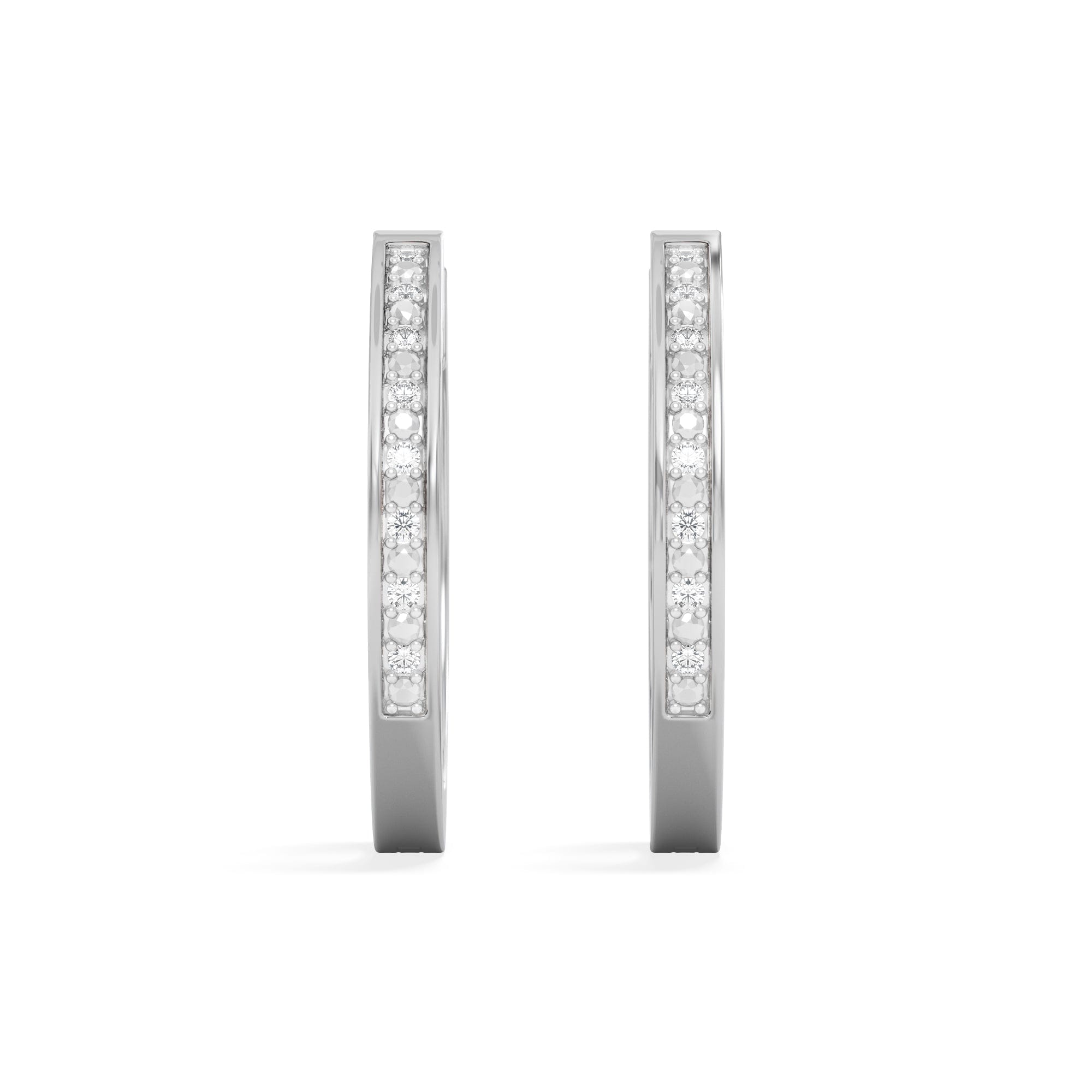 Diamond Lyra 0.16ct Lab Diamond Hoop Earrings in Sterling Silver