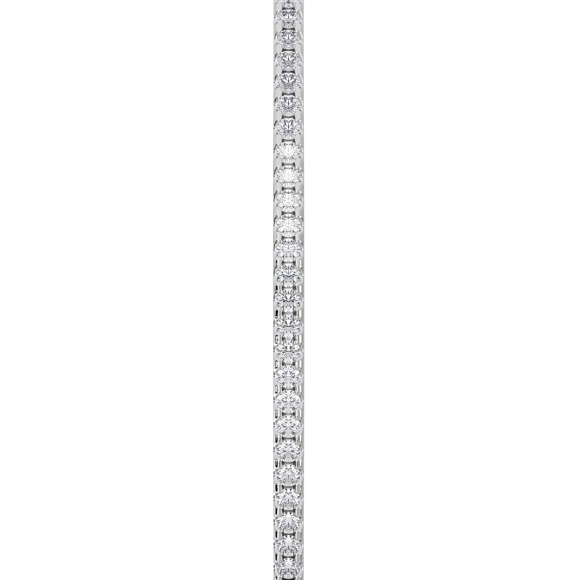 Diamond 0.50ct Lab Diamond Half Pavé Bangle Bracelet in Sterling Silver