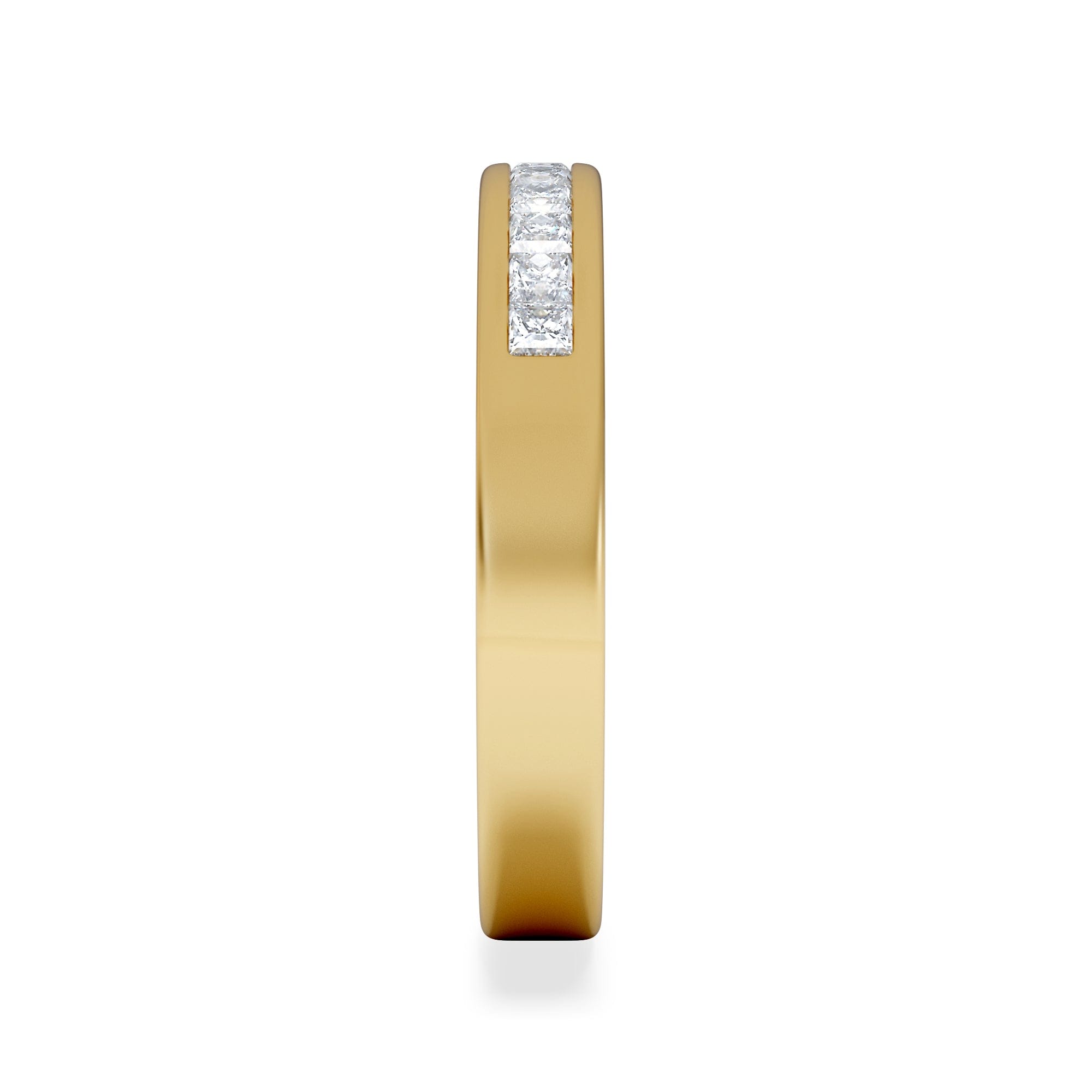 PRINCESS 18K Gold Princess Diamond Half Eternity Ring 0.50CT H/SI