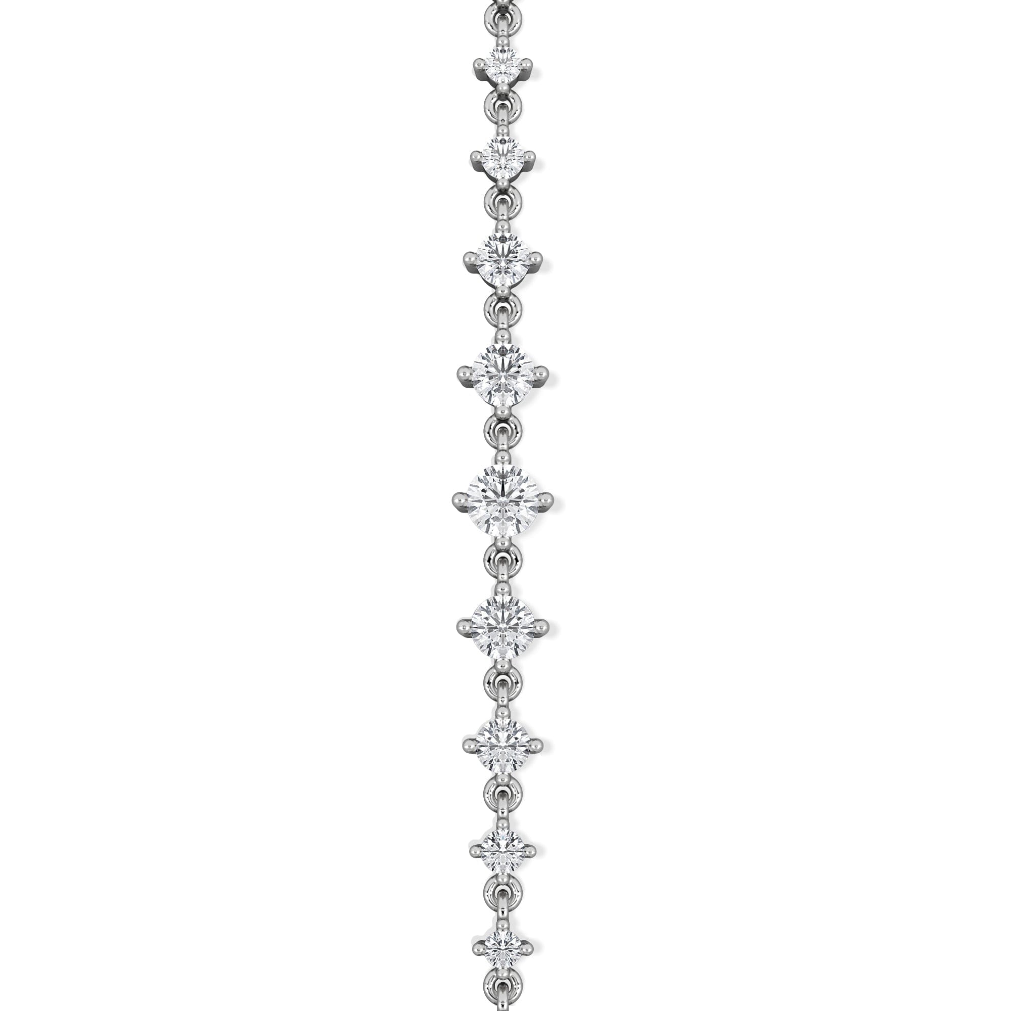 Diamond Moments 1.00ct Round Cut Lab Diamond Adjustable Tennis Bracelet in Sterling Silver