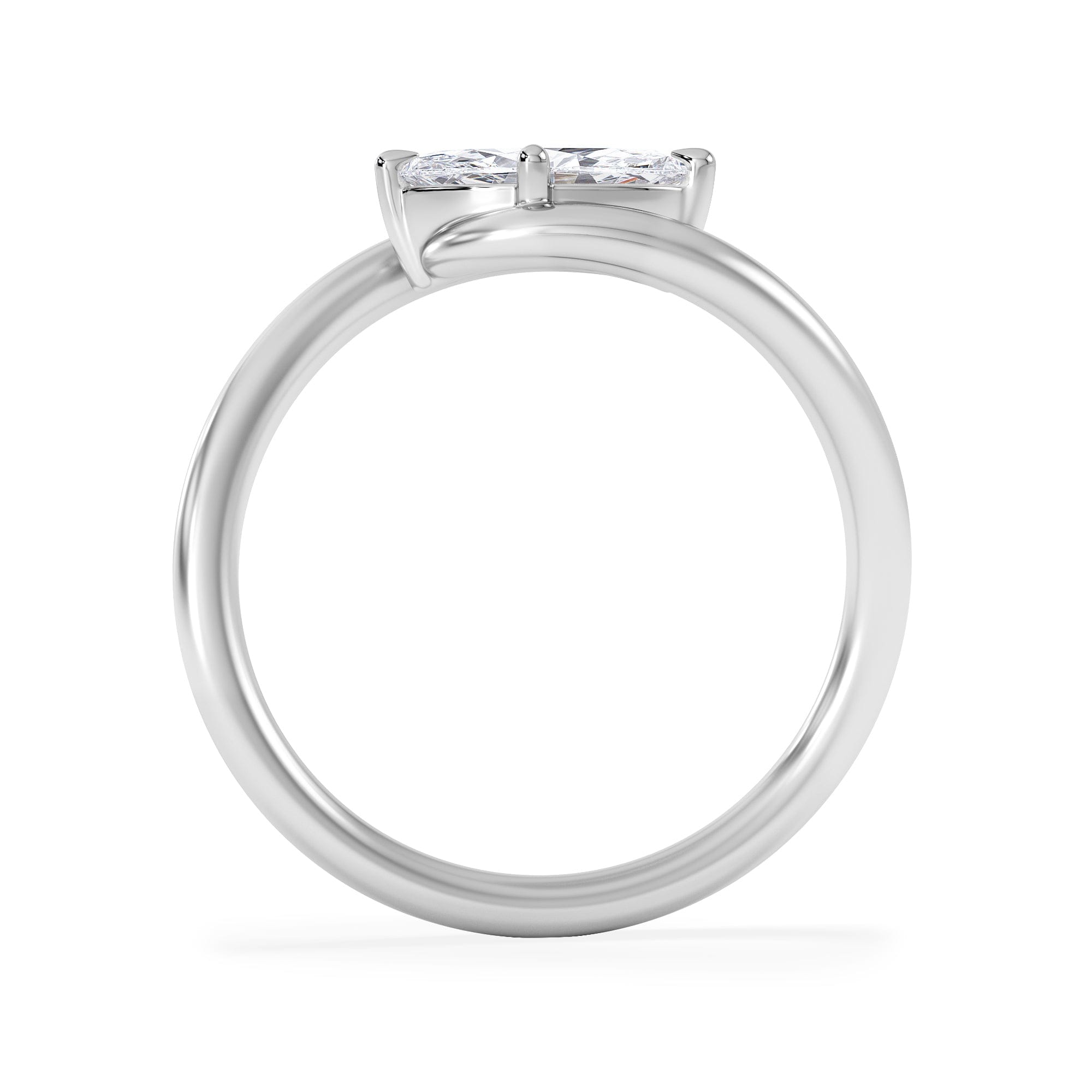 Solitaire Affinity 0.50ct Marquise Cut Lab Diamond Solitaire Engagement Ring in Platinum