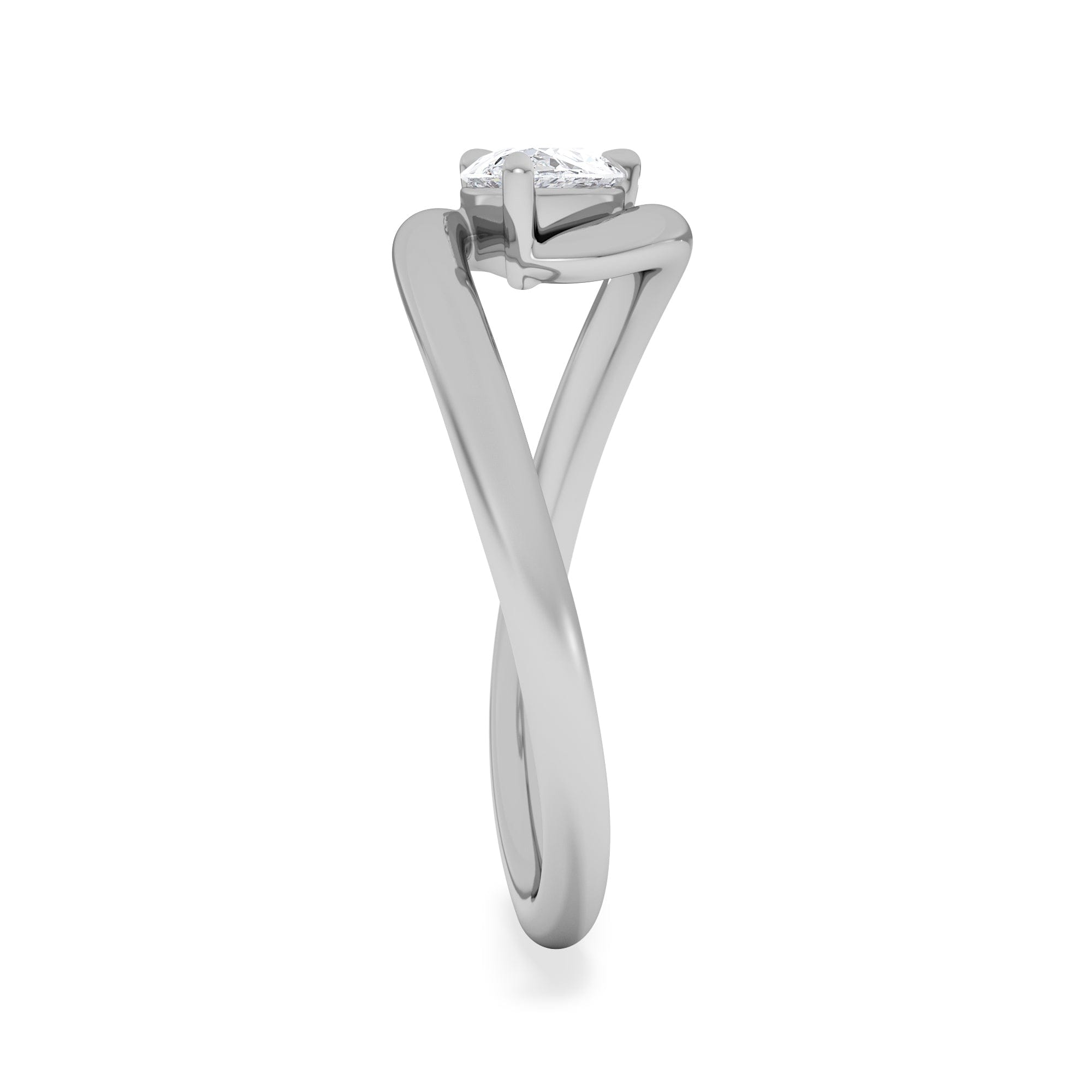 Solitaire Affinity 0.50ct Pear Cut Lab Diamond Solitaire Engagement Ring in Platinum