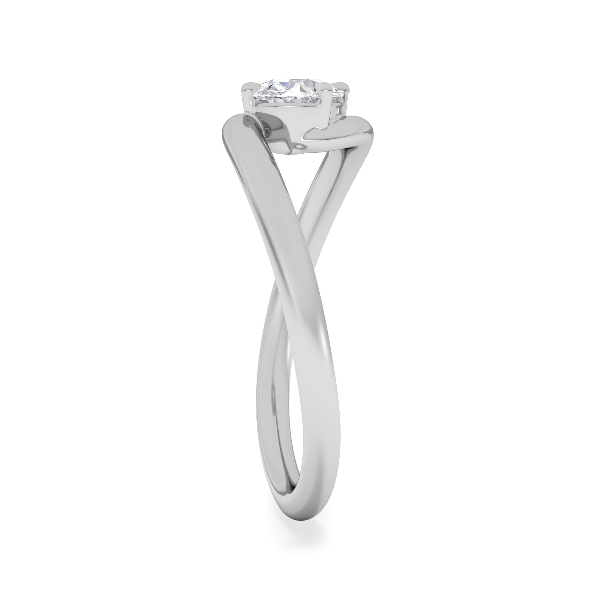 Solitaire Affinity 0.50ct Oval Cut Lab Diamond Solitaire Engagement Ring in Platinum