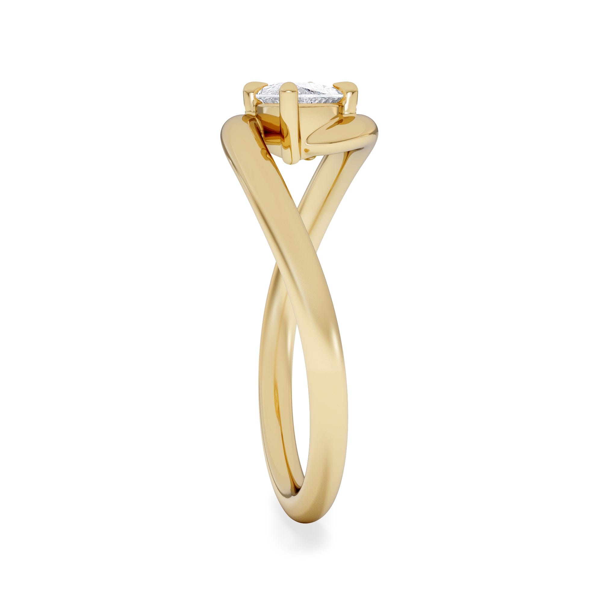 Solitaire Affinity 0.50ct Marquise Cut Lab Diamond Solitaire Engagement Ring in 18K Yellow Gold