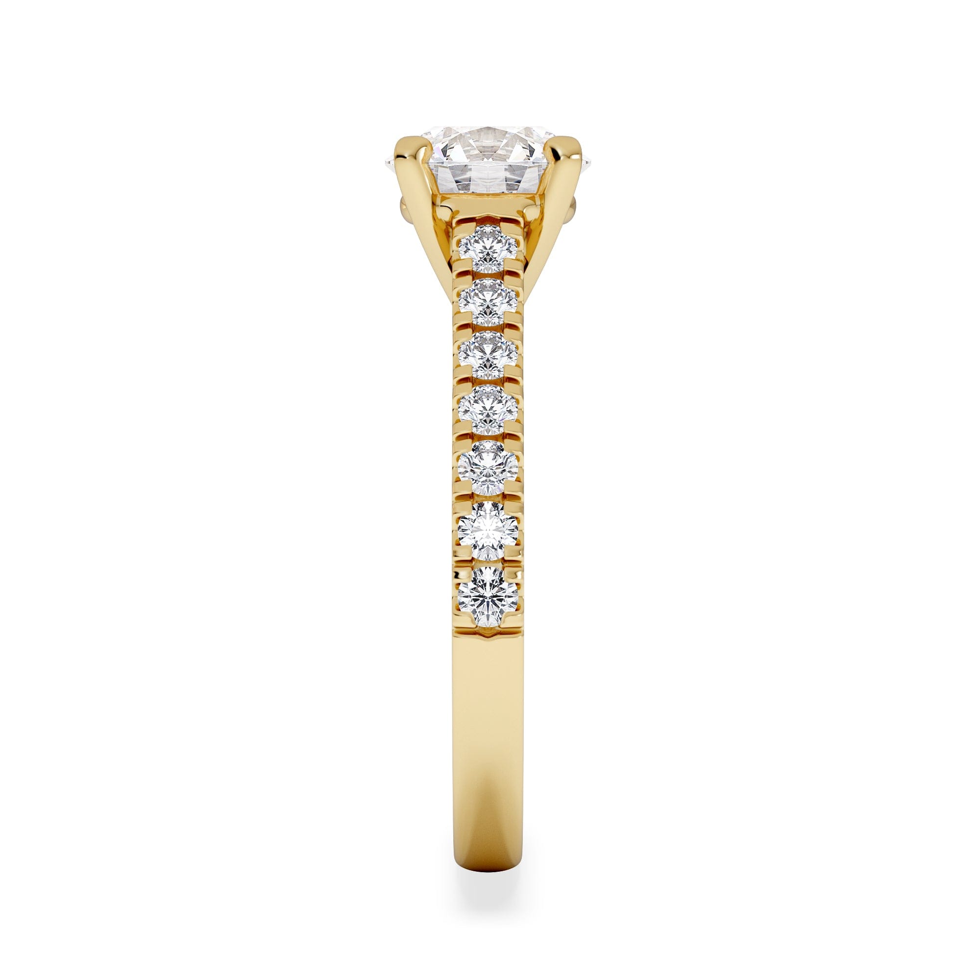 Diamond Natalia Lab Diamond Engagement Side Stone Ring 18K Gold 2.00CT F/VS1
