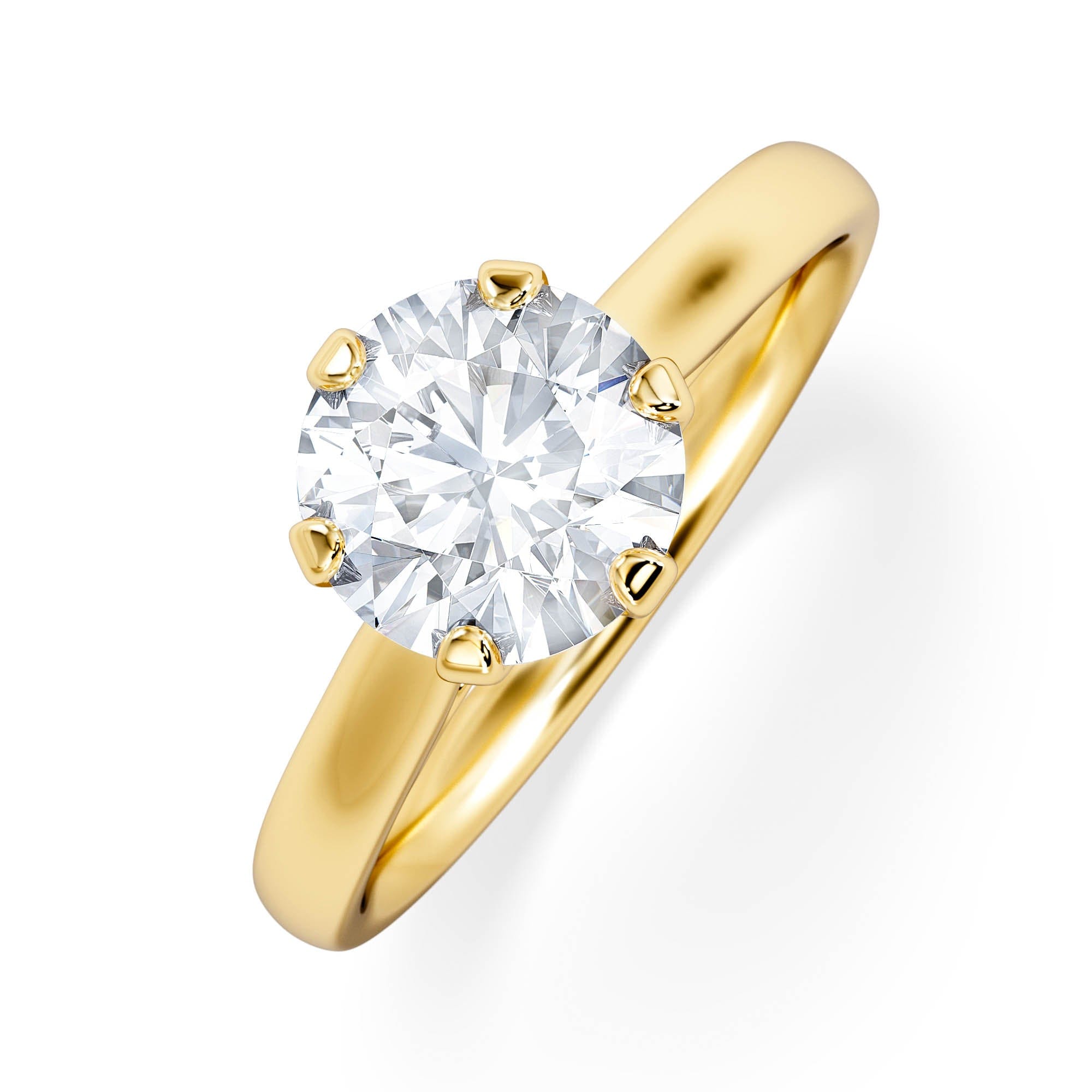 Diamond 1.50 Carat Diamond Engagement Ring High Set Chloe Lab F/VS1 18K Gold