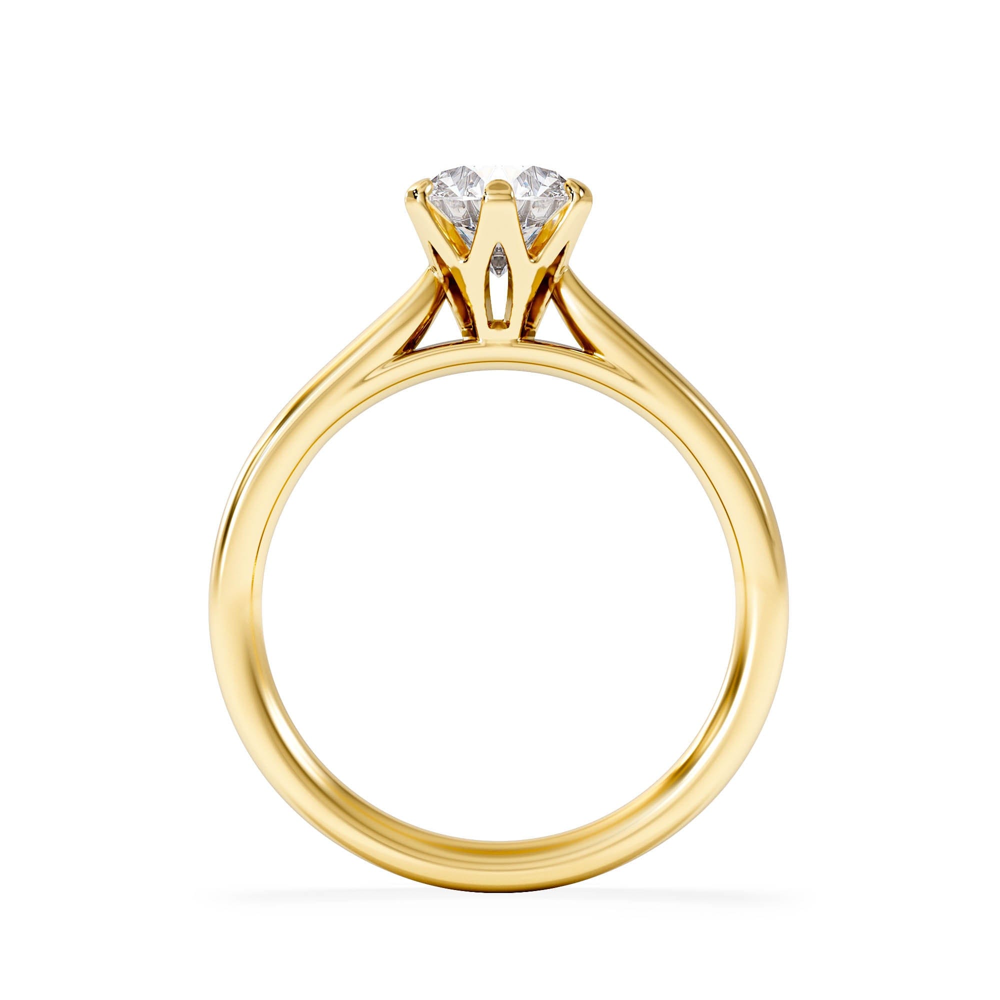 Diamond 1 Carat Diamond Engagement Ring High Set Chloe Lab FVS1 18K Gold