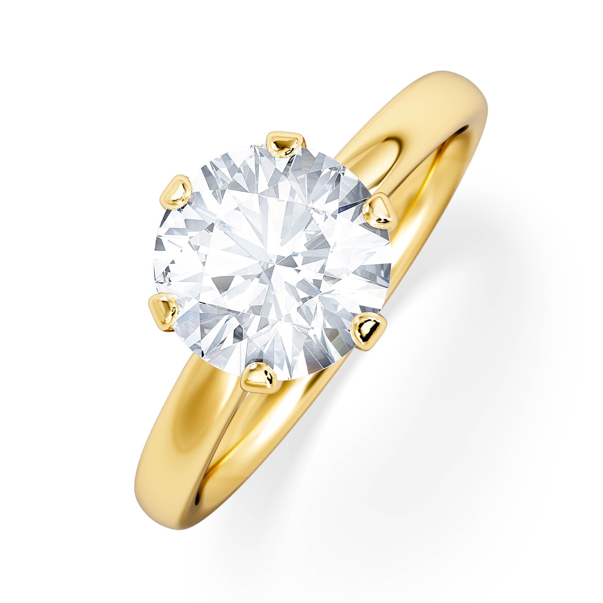 Diamond 2 Carat Diamond Engagement Ring Low Set Chloe Lab F/VS1 18K Gold