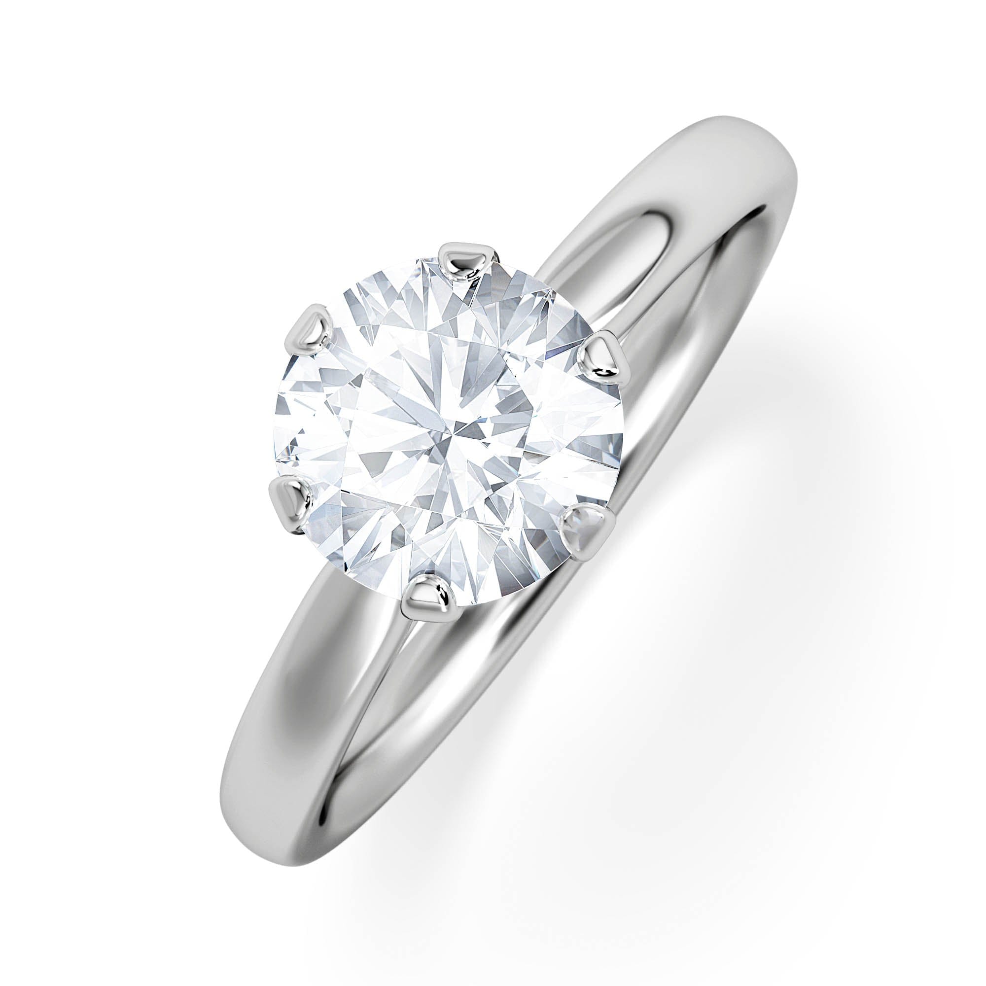 Diamond 1.5ct Diamond Engagement Ring Low Set Chloe Lab F/VS1 18K White Gold