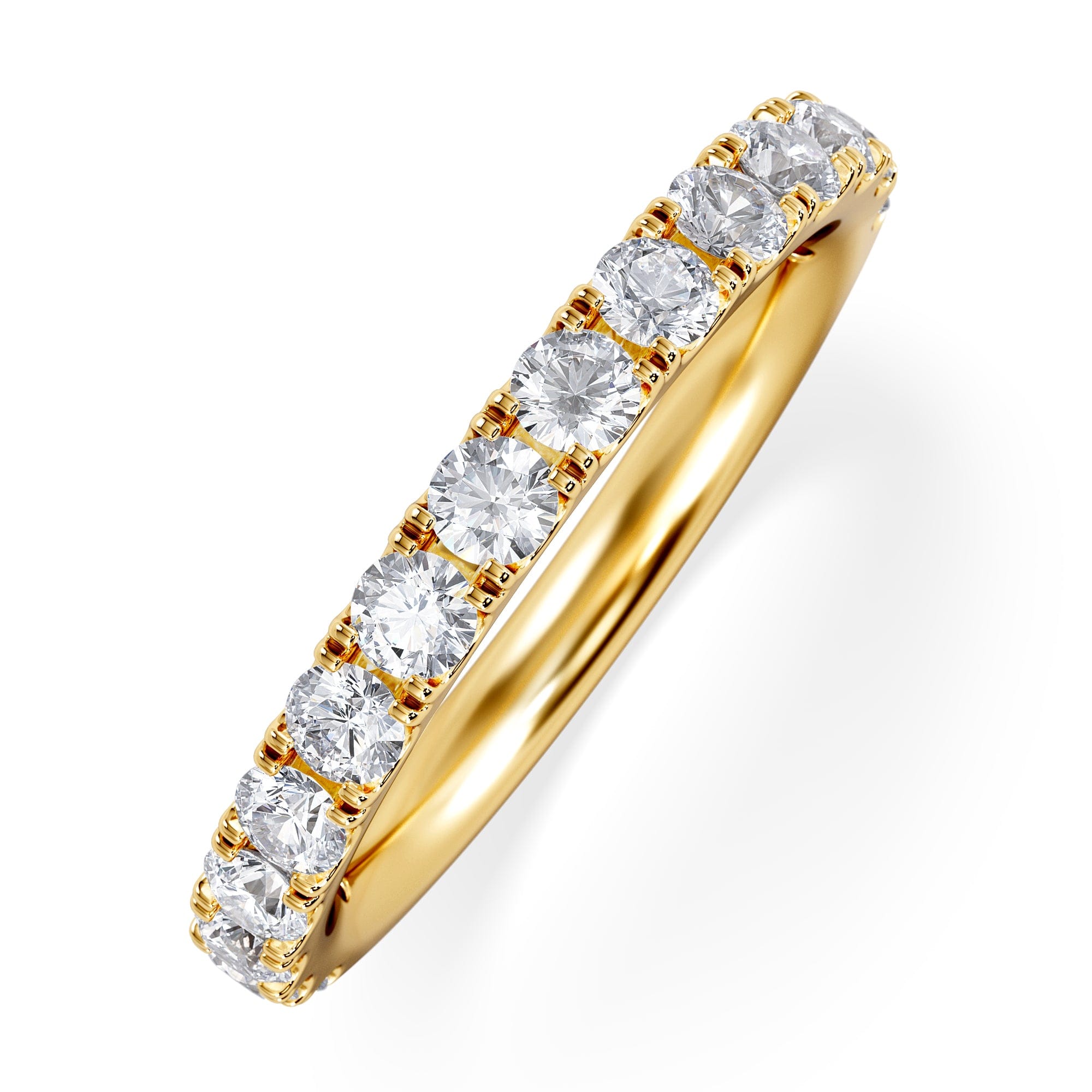 Diamond 15 Stone Chloe 18K Gold Lab Diamond Eternity Ring 1.00ct G/Vs