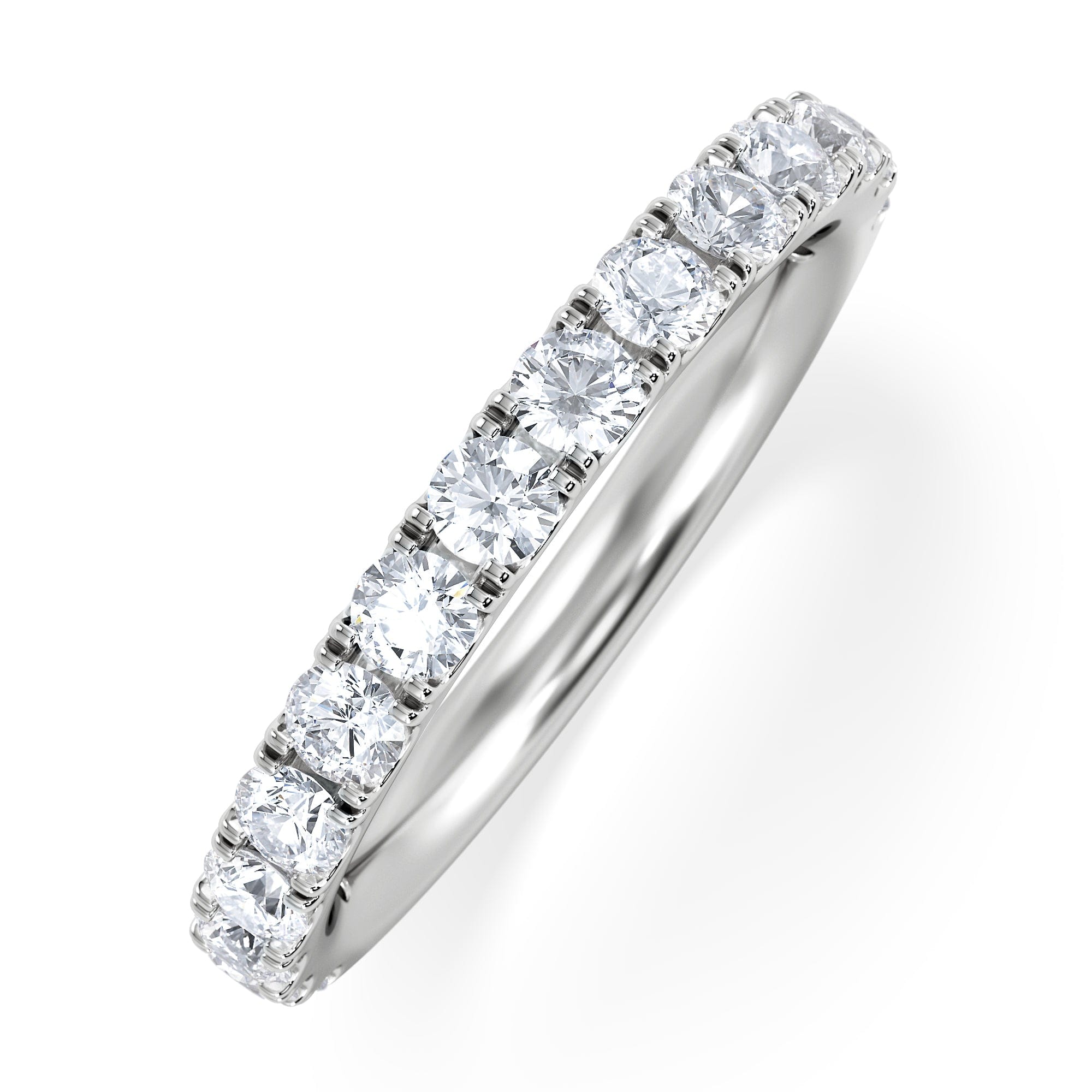 Diamond 15 Stone Chloe Platinum Lab Diamond Half Eternity Ring 1.00ct G/Vs