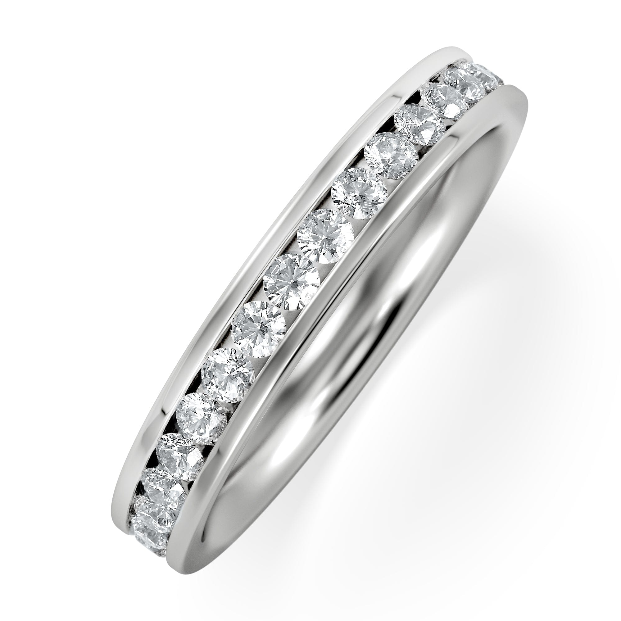 Diamond Rae Lab Diamond Eternity Ring Channel Set 1.00ct G/Vs 18K White Gold