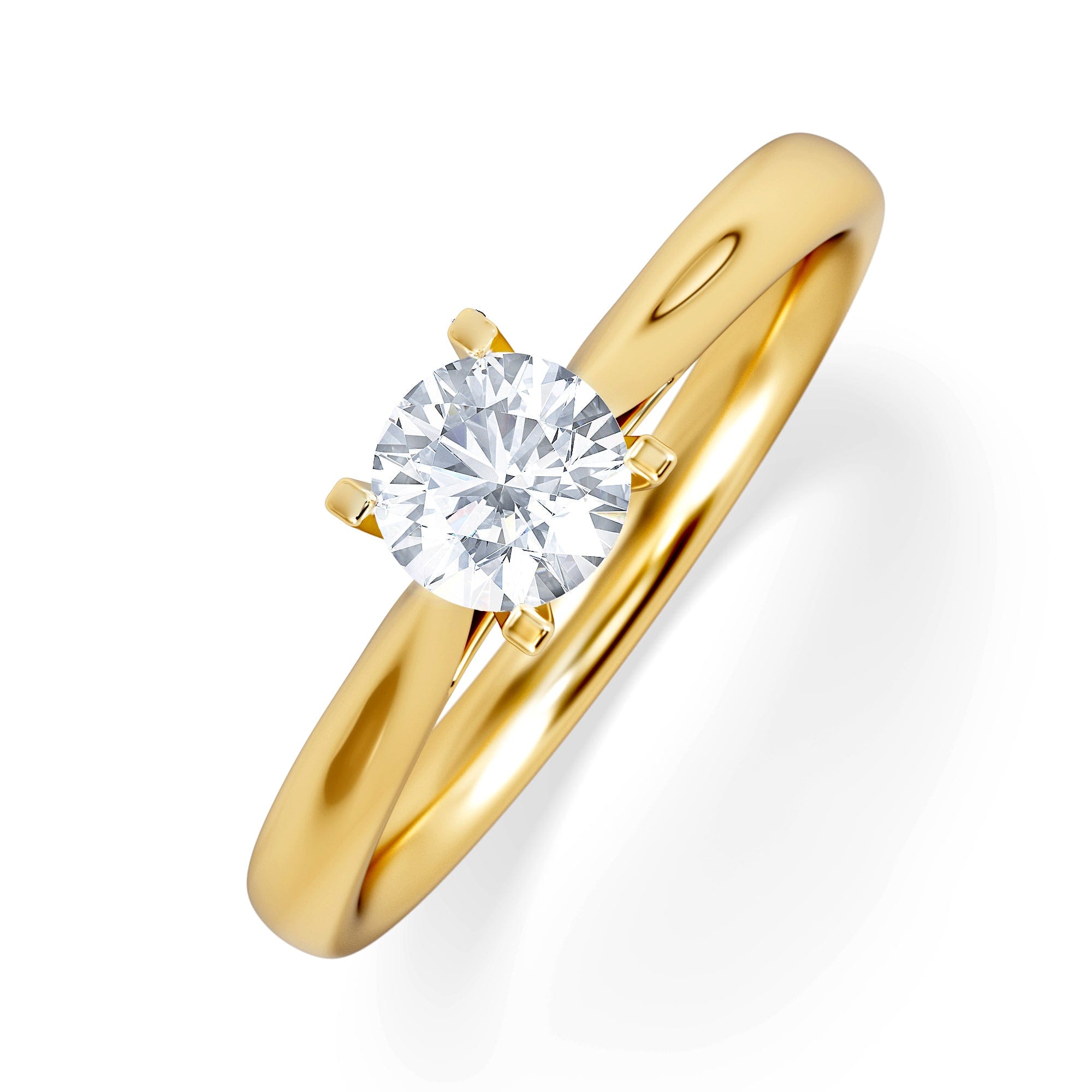 Diamond Half Carat Diamond Engagement Ring Grace Lab F/VS1 18K Gold