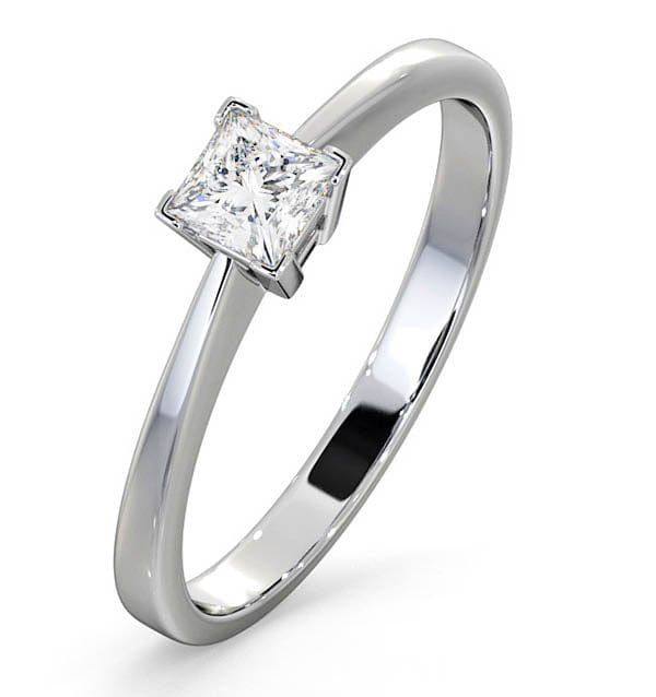 Diamond Certified Lauren Platinum Diamond Engagement Ring 0.33CT - G - H/SI