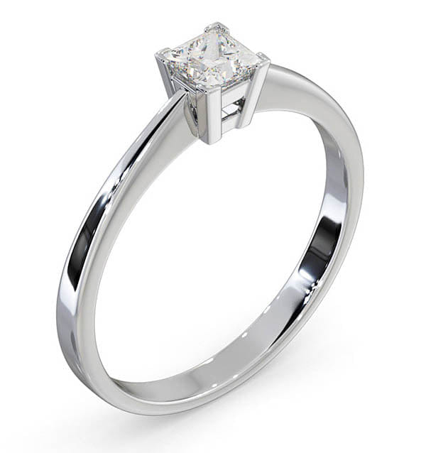 Diamond Certified Lauren Platinum Diamond Engagement Ring 0.33CT - G - H/SI