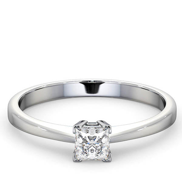 Diamond Certified Lauren Platinum Diamond Engagement Ring 0.33CT - G - H/SI