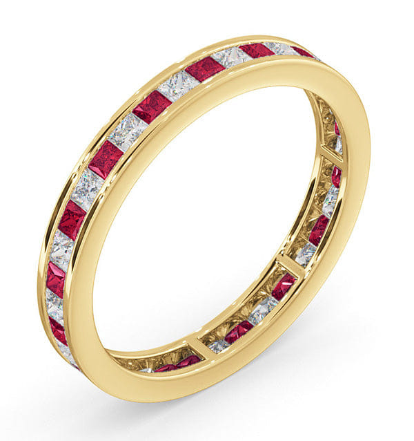 LAUREN Eternity Ring Lauren Diamonds G/VS and Ruby 1.10CT in 18K Gold