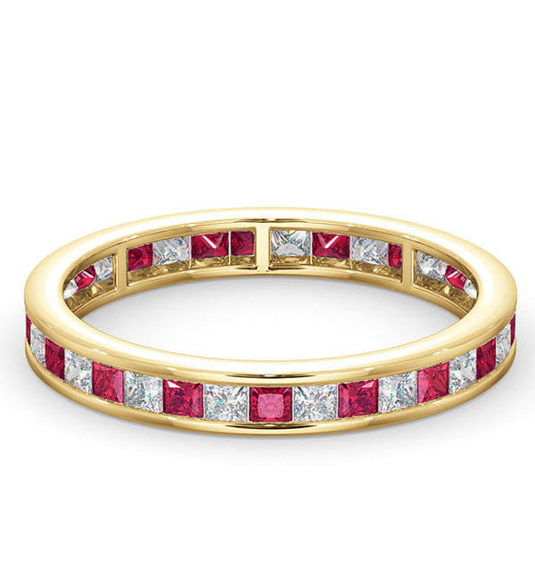 LAUREN Eternity Ring Lauren Diamonds G/VS and Ruby 1.10CT in 18K Gold