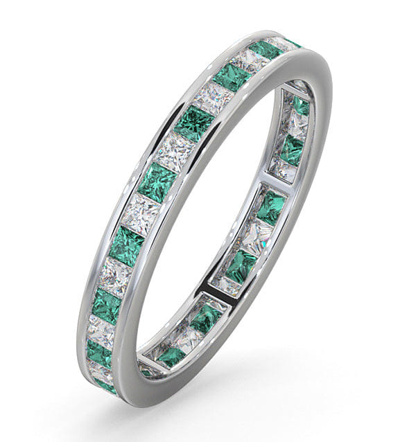 LAUREN Eternity Ring Lauren Diamonds G/VS and Emerald 1.15CT - Platinum