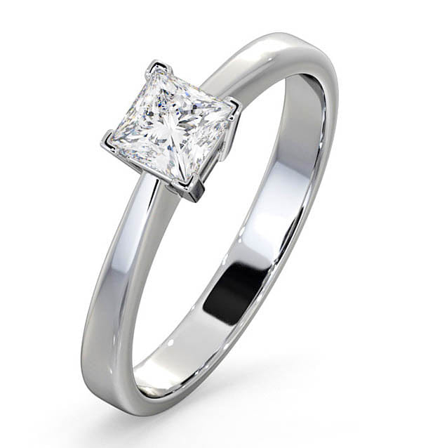 Diamond Certified Lauren Platinum Diamond Engagement Ring 0.50CT - G - H/SI