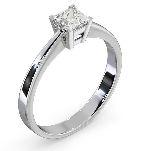 Diamond Certified Lauren Platinum Diamond Engagement Ring 0.50CT - G - H/SI