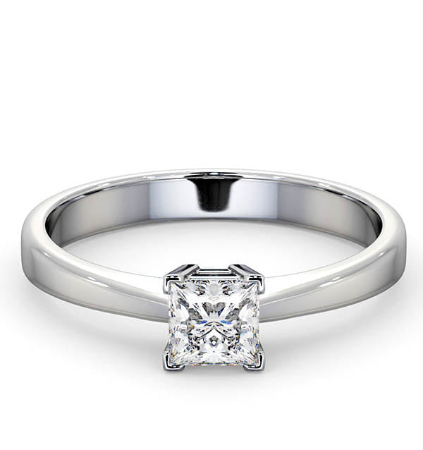 Diamond Certified Lauren Platinum Diamond Engagement Ring 0.50CT - G - H/SI
