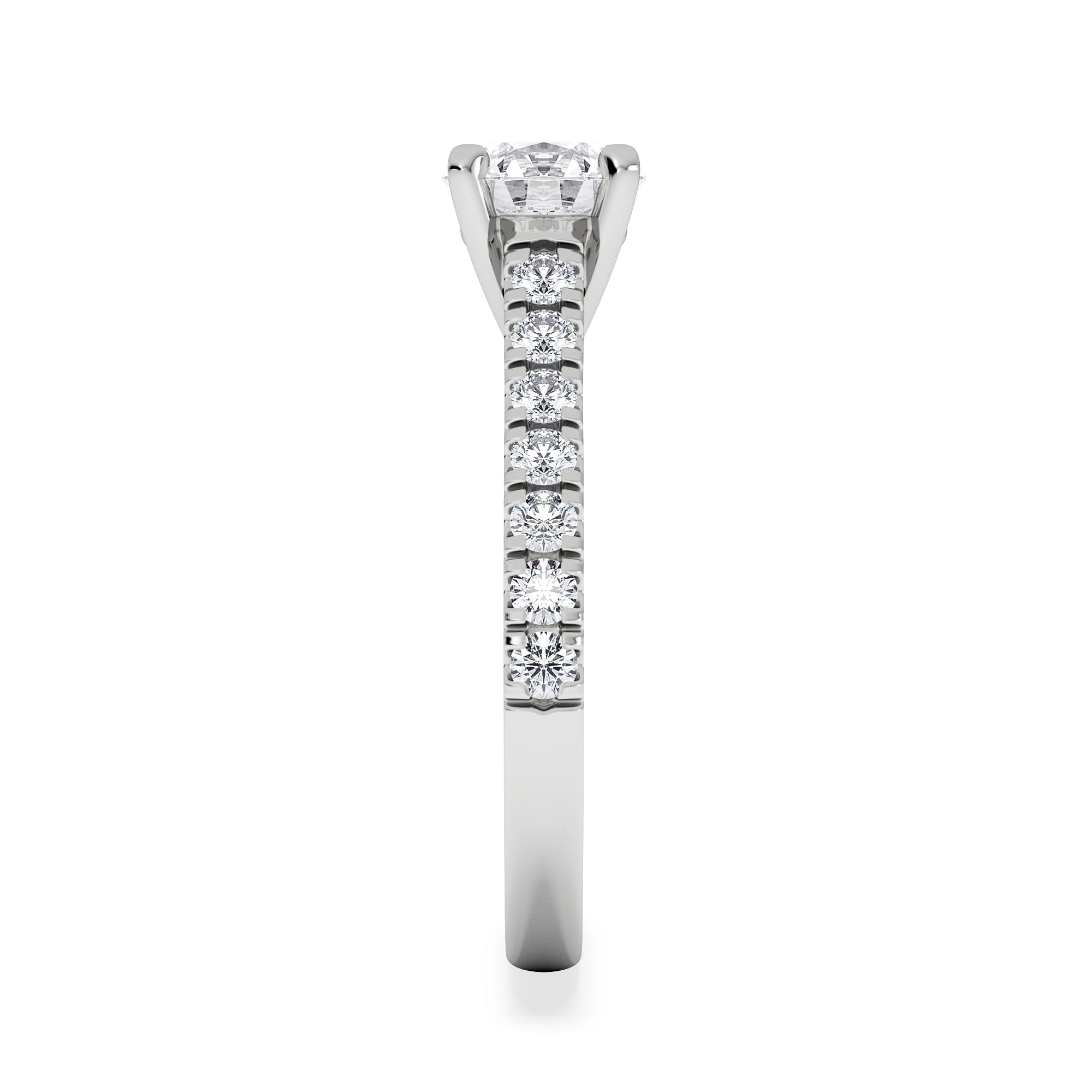 Diamond Natalia Lab Diamond Engagement Side Stone Ring Platinum 1.50CT F/VS1