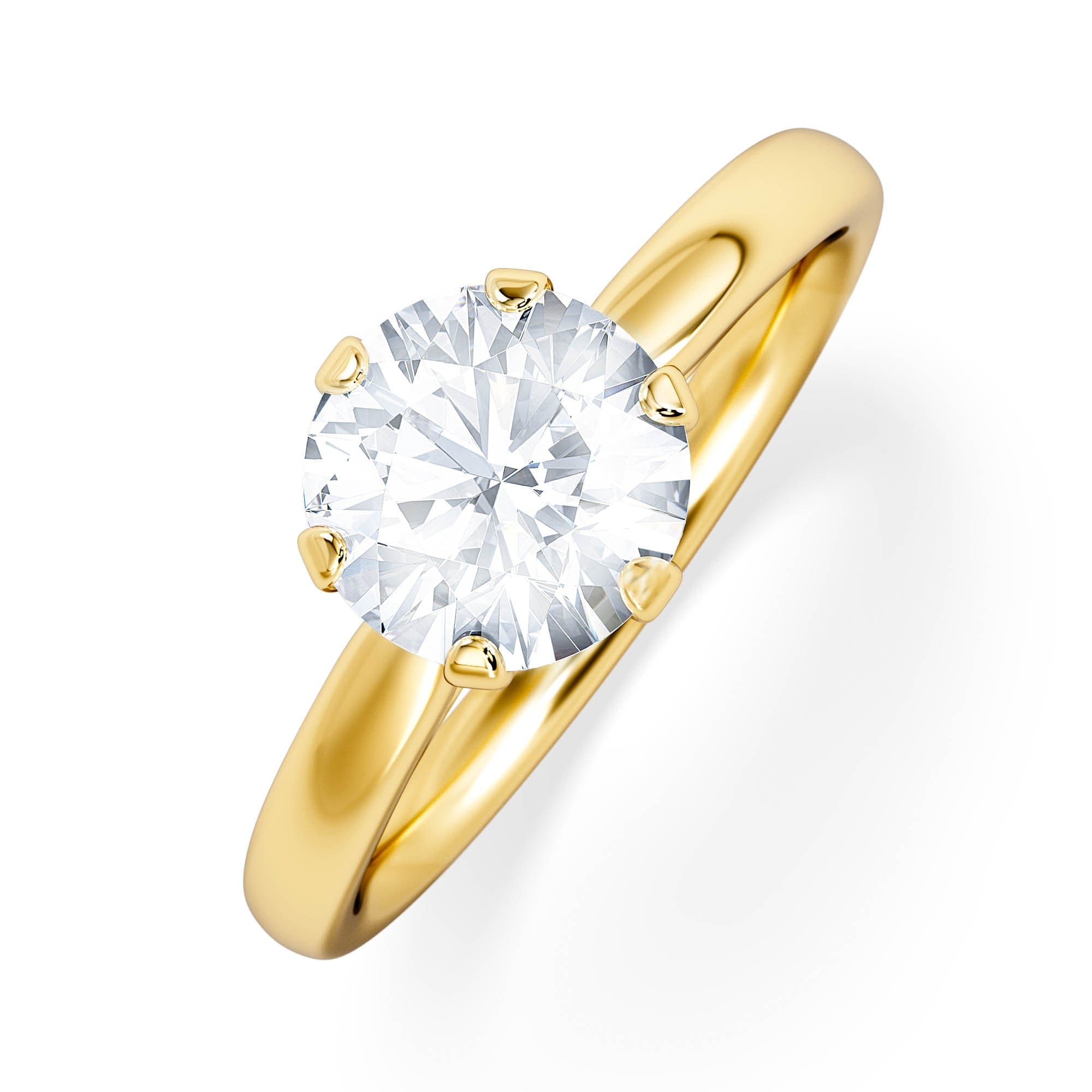 Diamond 1.5ct Diamond Engagement Ring Low Set Chloe Lab F/VS1 18K Gold