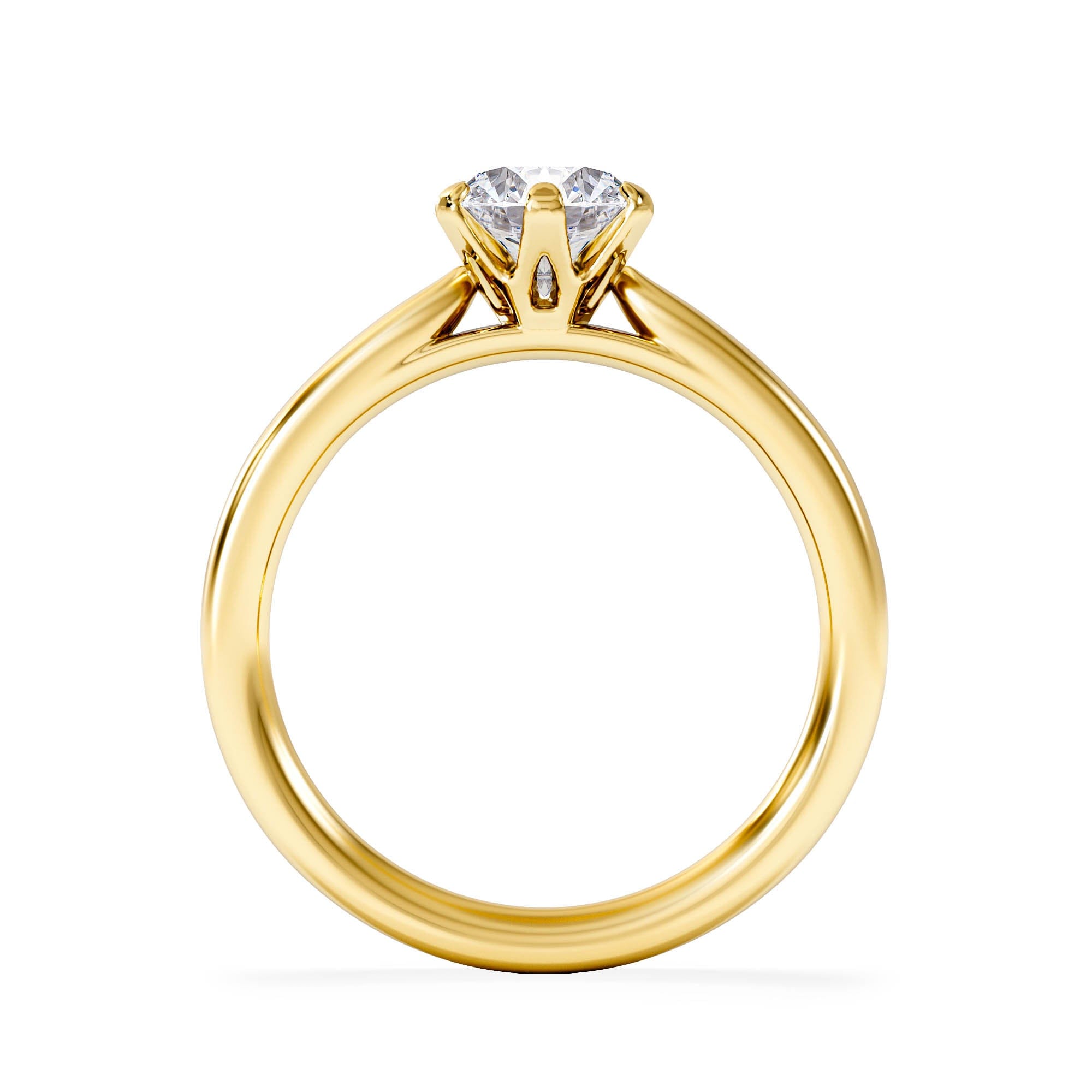 Diamond 1 Carat Diamond Engagement Ring Low Set Chloe Lab F/VS1 18K Gold