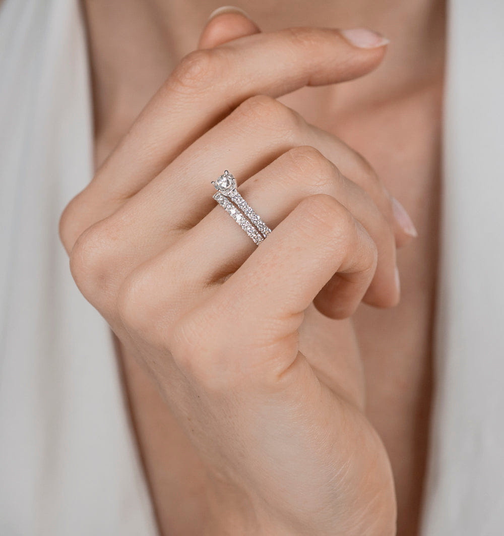 The Diamond Store Natalia Matching 2 mm Wedding Band 0.50ct H/Si Diamonds in Platinum