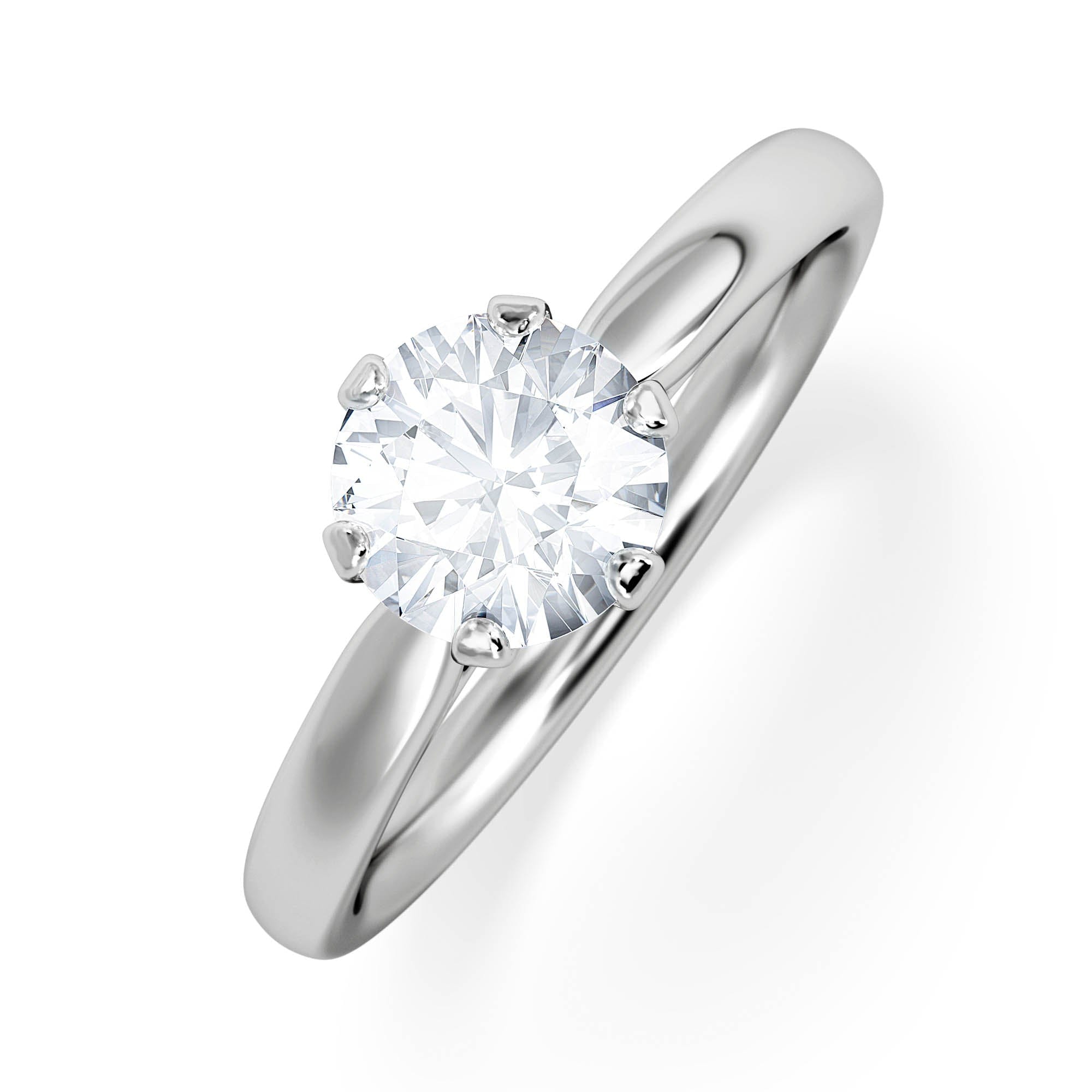 Diamond 1 Carat Diamond Engagement Ring Low Set Chloe Lab F/VS1 Platinum