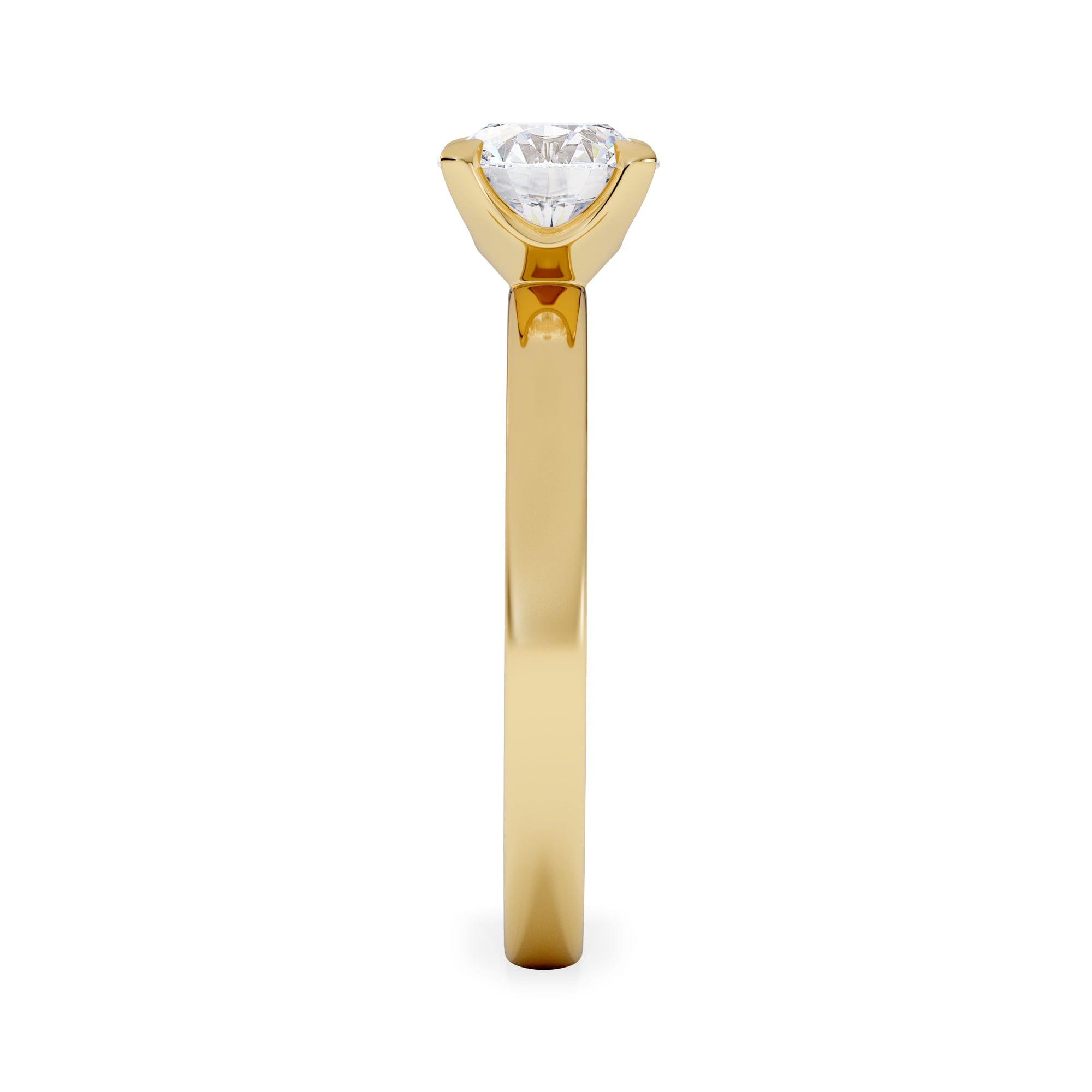 Solitaire Origin 1.00ct Round Cut Lab Diamond Solitaire Engagement Ring in 18K Yellow Gold