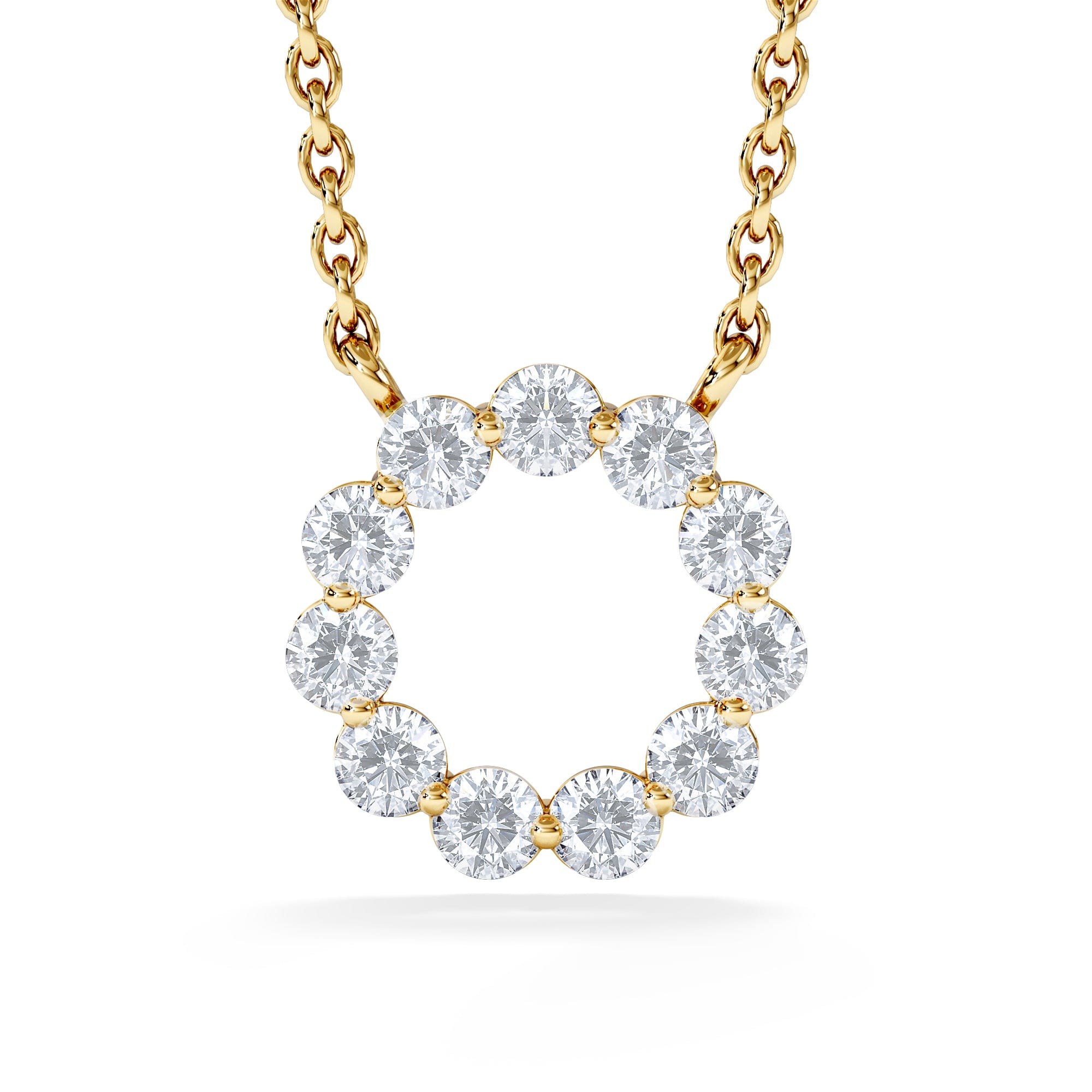 Diamond Lab Diamond Eternal Glow Circles Necklace 0.35ct in 18K Gold Vermeil
