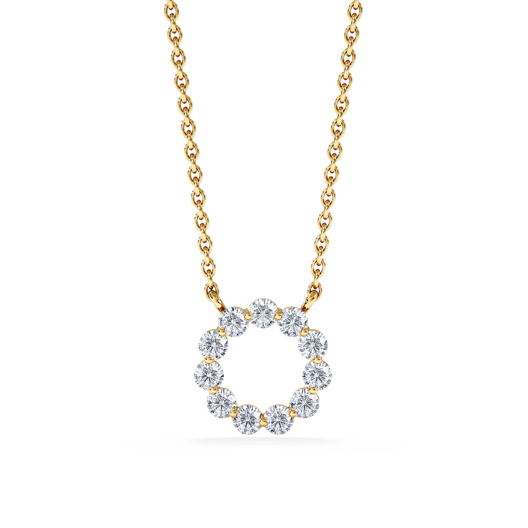 Diamond Lab Diamond Eternal Glow Circles Necklace 0.35ct in 18K Gold Vermeil