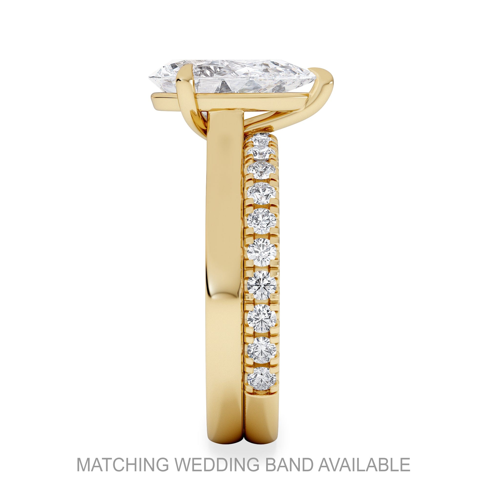 Diamond Amora Pear 2.00ct Lab Diamond Engagement Ring F/VS Set in 18K Gold