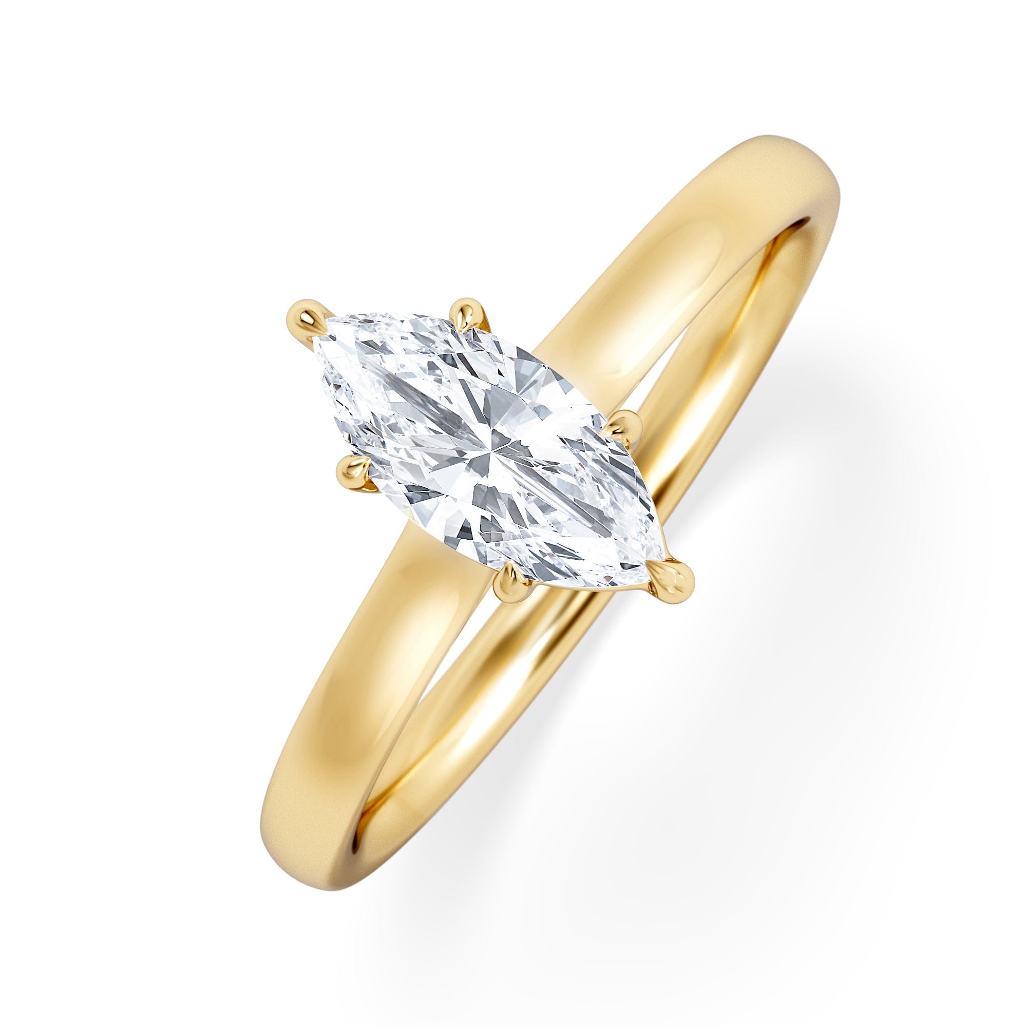 Diamond Amora Marquise 0.50ct Lab Diamond Engagement Ring F/VS Set in 18K Gold
