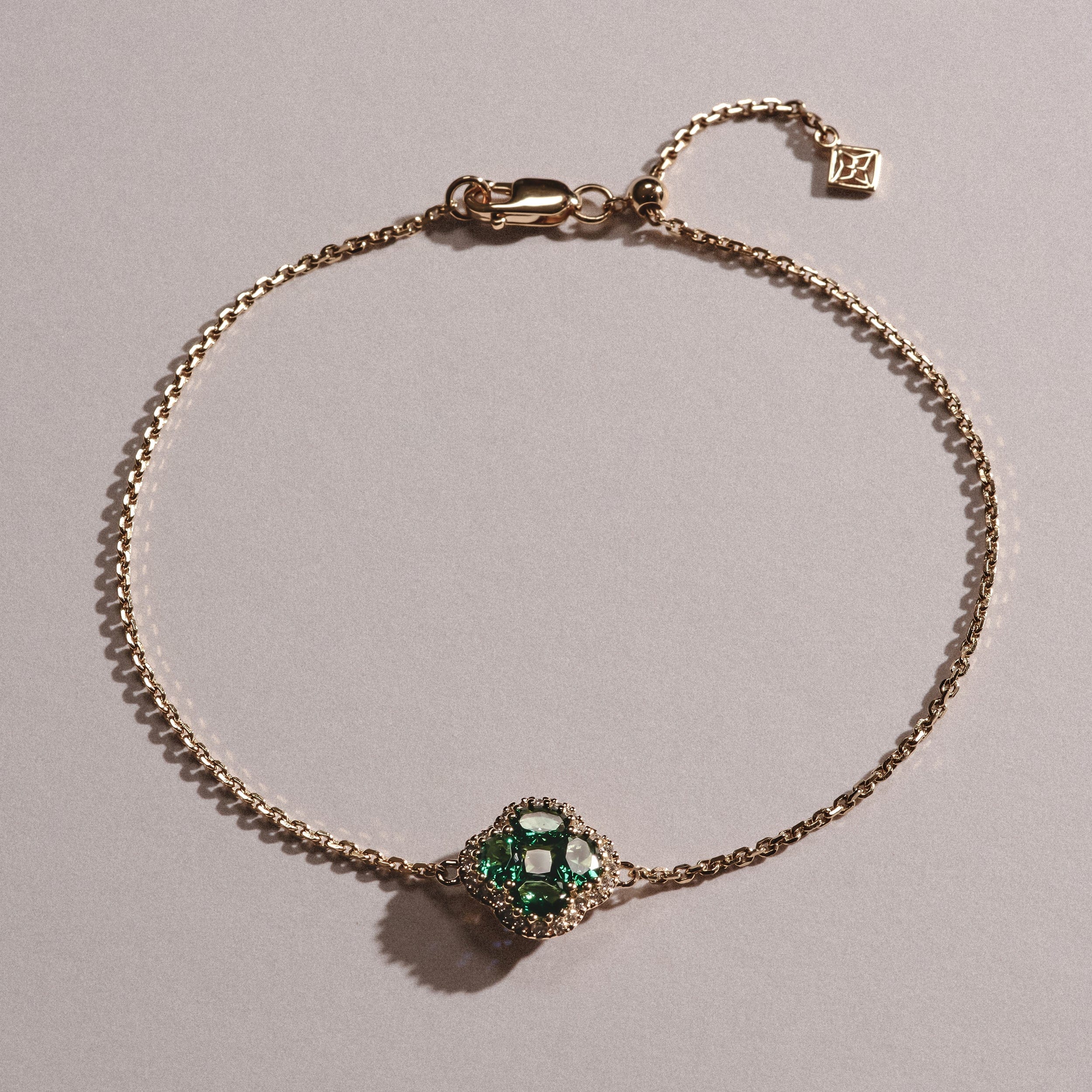 Alegria Lab Emerald Bracelet 0.75ct in 18k Gold Vermeil