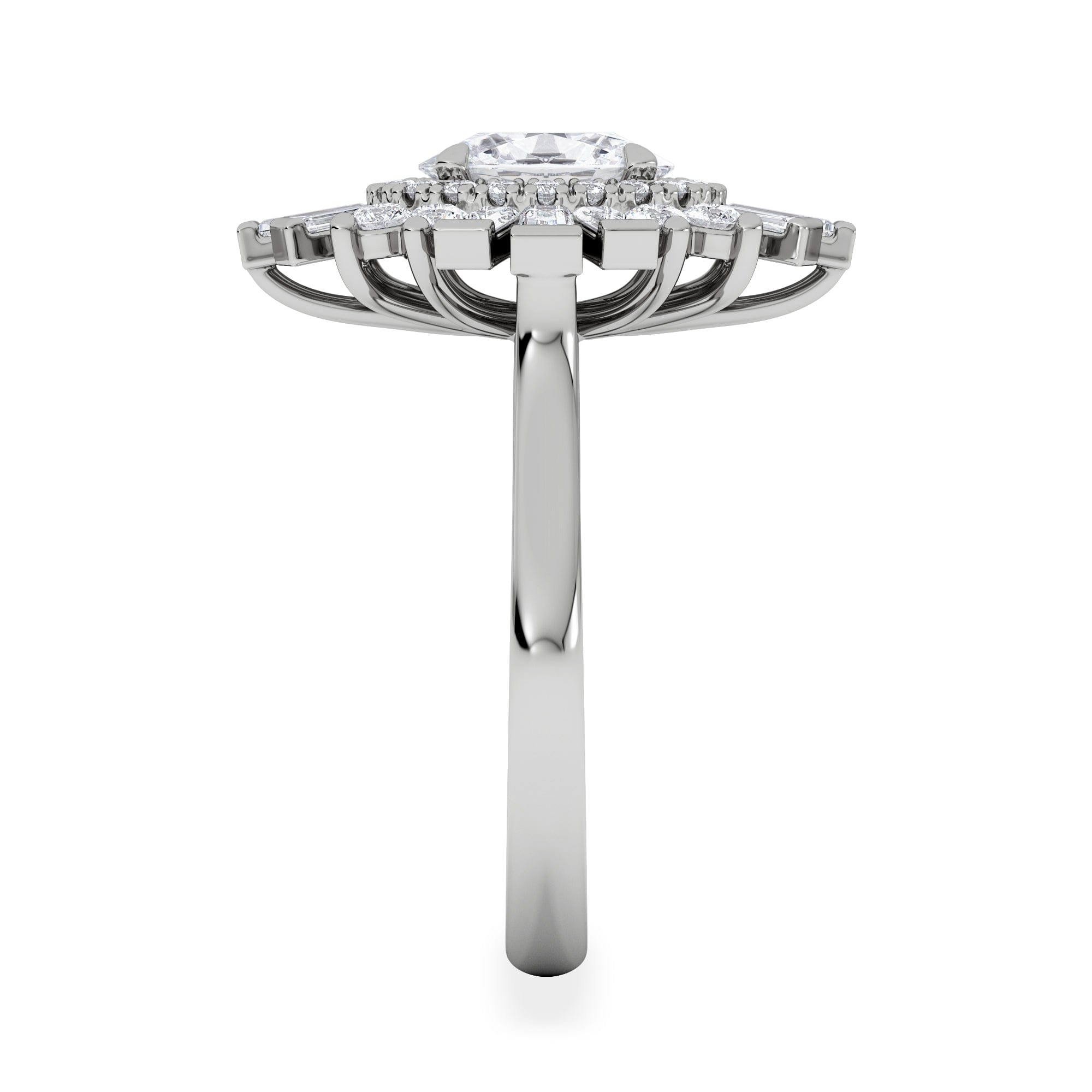 Diamond The Radiance Lab Diamond Ring 2.00ct H/SI Set in 9K White Gold