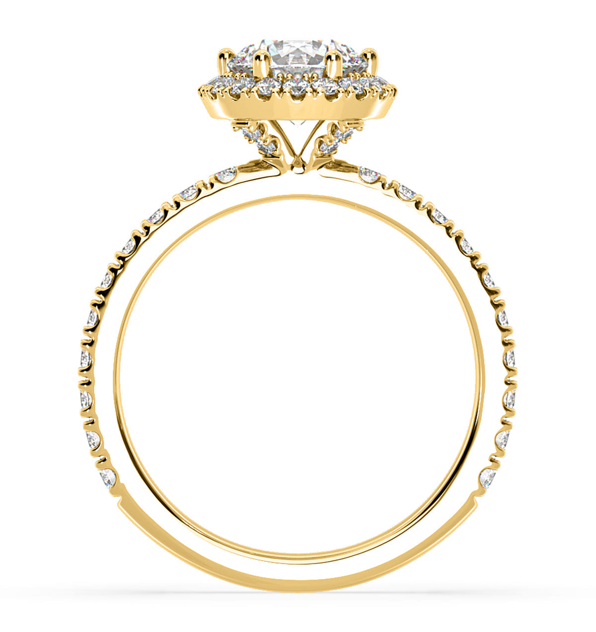 Diamond Alessandra Lab Diamond Engagement Ring 18KW Gold 2.60CT F/VS1