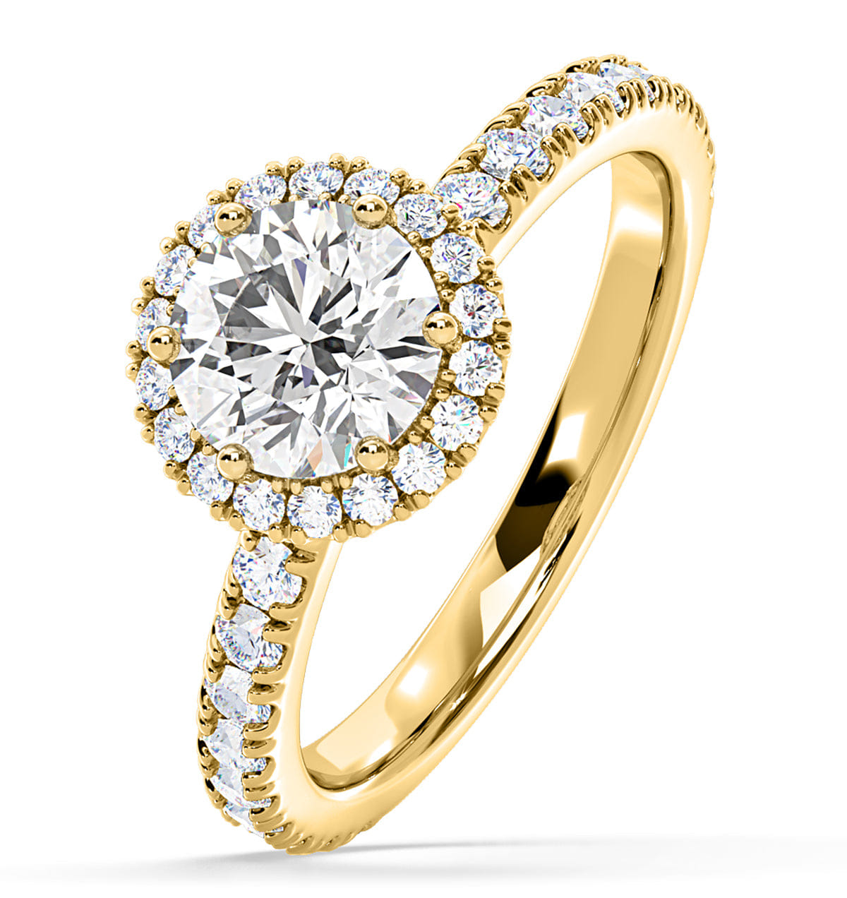 Diamond Alessandra Lab Diamond Engagement Ring 18K Gold 1.70CT F/VS1