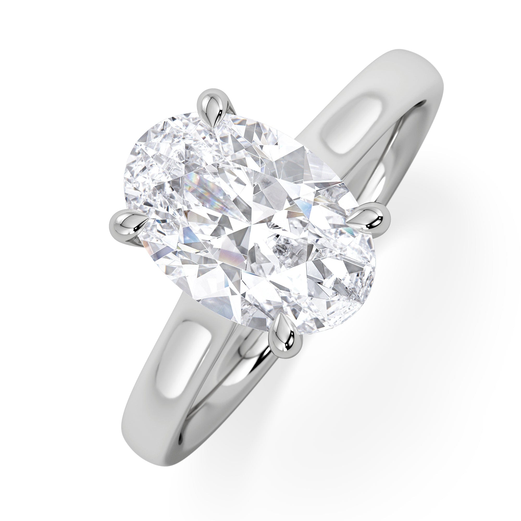 Diamond Amora Oval 2.00ct Hidden Halo Lab Diamond Engagement Ring F/VS1 Set in Platinum