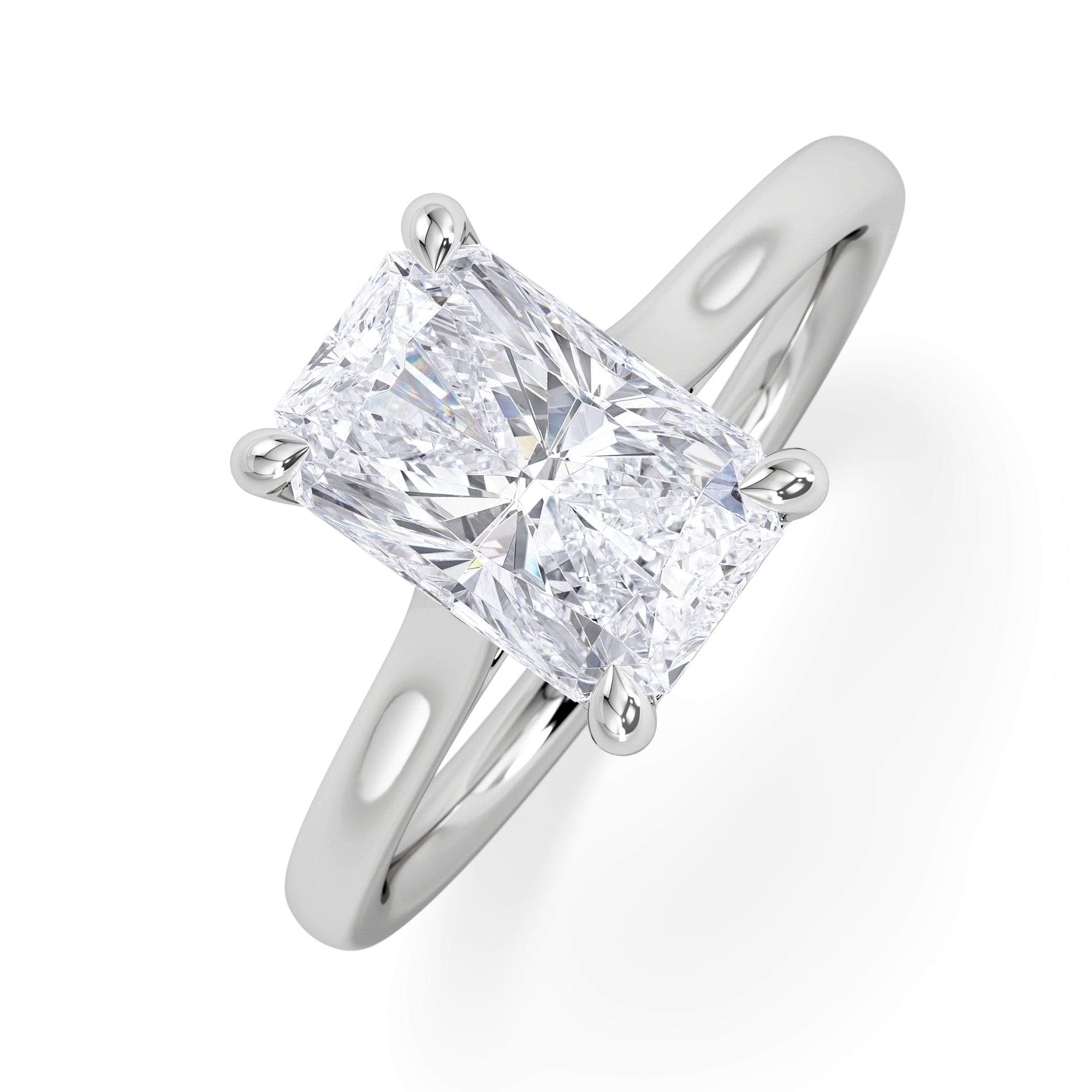 Diamond Amora Radiant 2.00ct Lab Diamond Engagement Ring F/VS1 Set in Platinum
