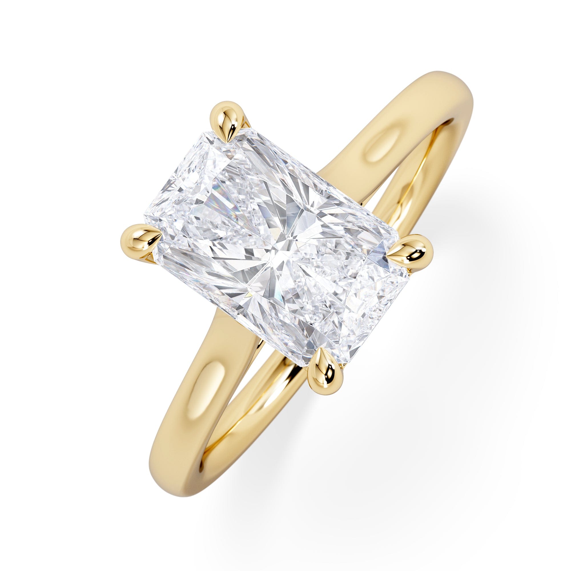 Diamond Amora Radiant 2.00ct Lab Diamond Engagement Ring F/VS1 Set in 18K Gold